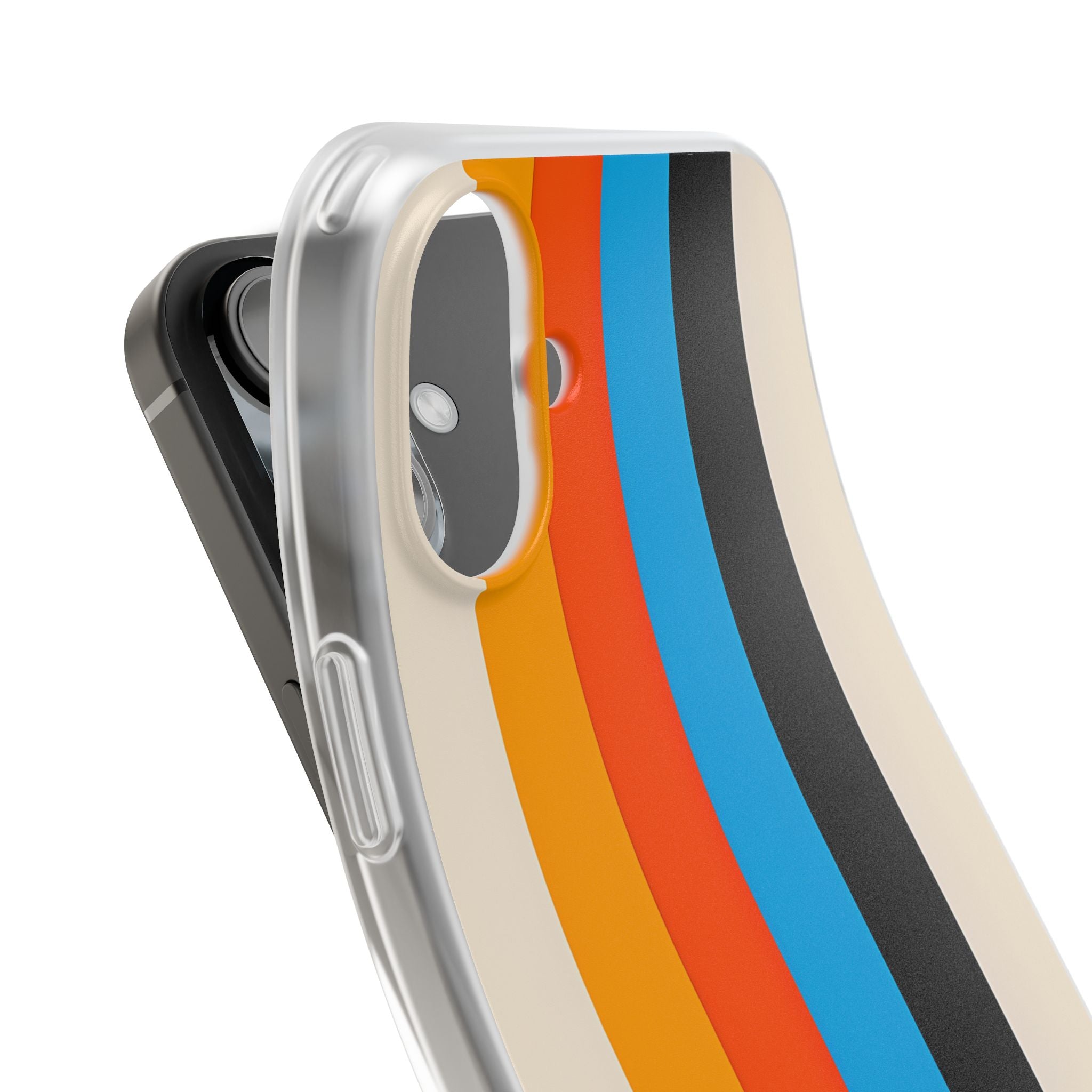 Retro Racing Stripes · Soft Phone Case for iPhone