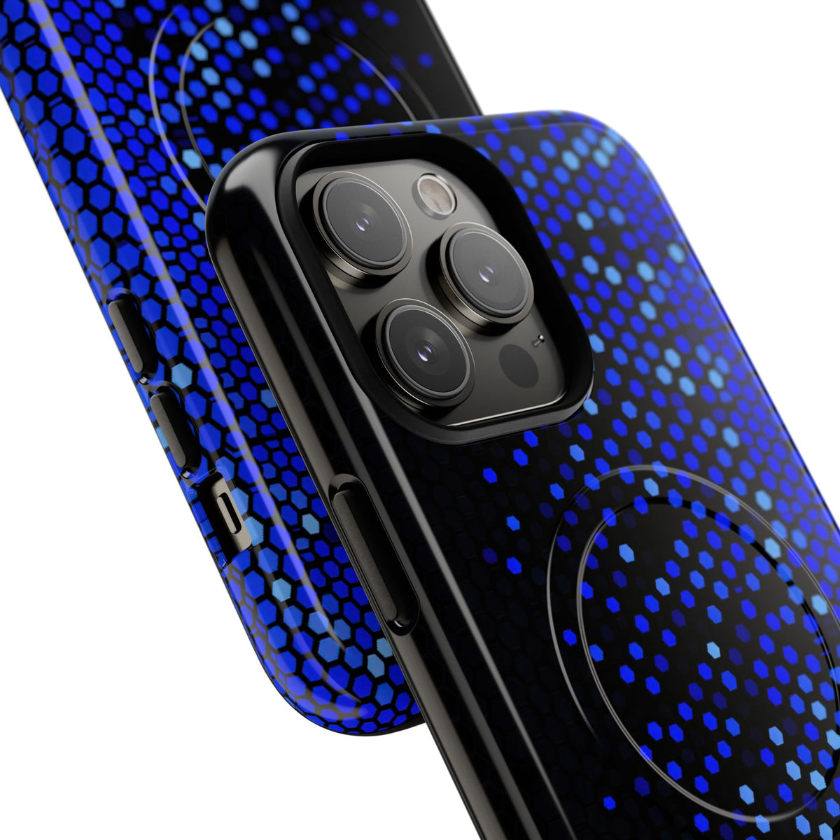 Cobalt Hex Dispersion · Tough 2.0 Magnetic Phone Case for iPhone · Blue