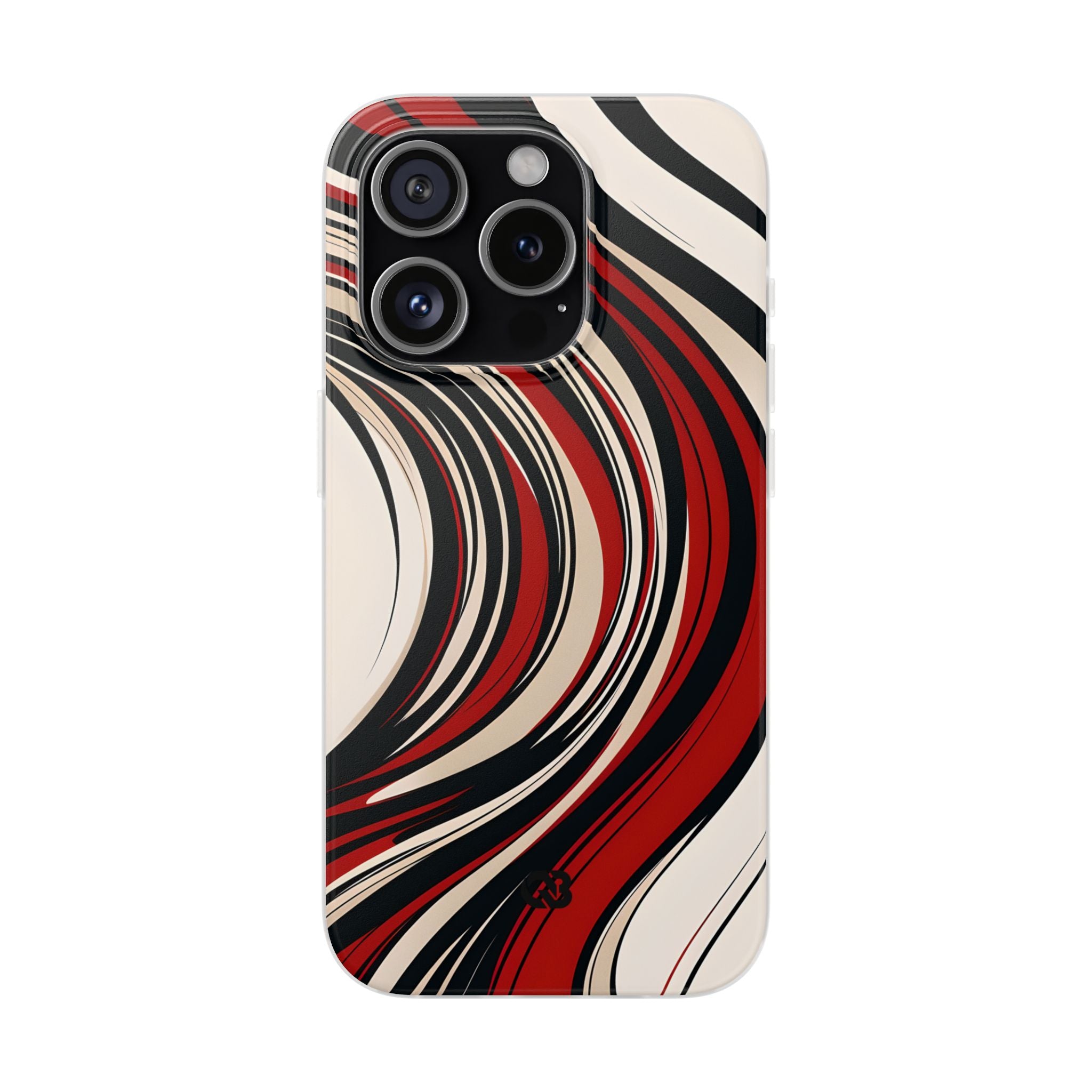 Crimson Flow Waves · Soft Handyhülle für iPhone