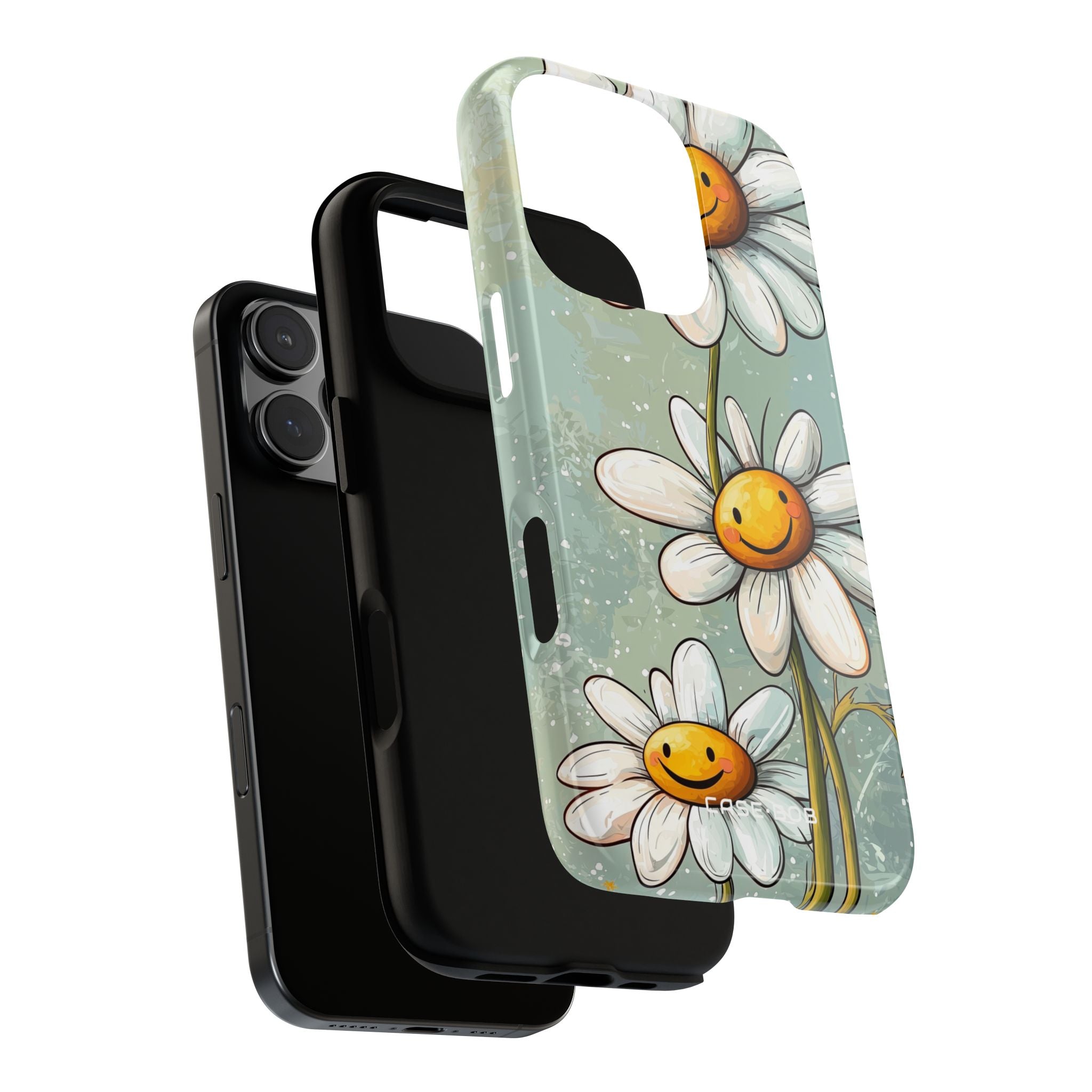 Smiling Daisies Green iPhone 16 Pro Case - Tough