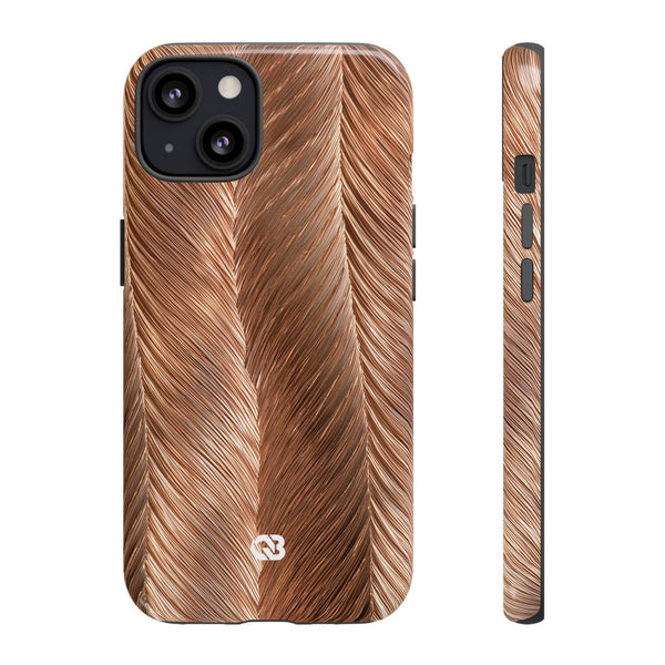 Rose Gold Weave · Tough Phone Case for iPhone · Brown