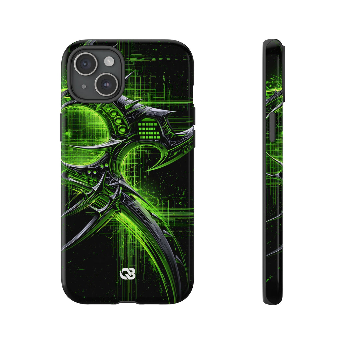 Cyber Sigil Grid · Tough Phone Case for iPhone · Green