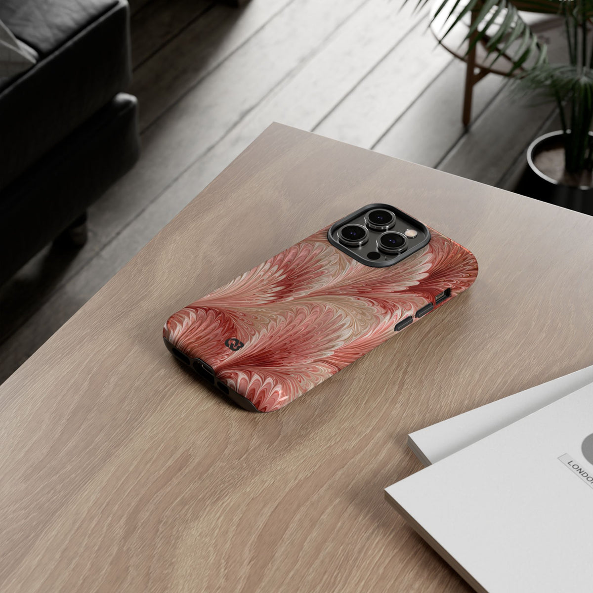 Blush Petal Plume · Tough Phone Case for iPhone · Pink