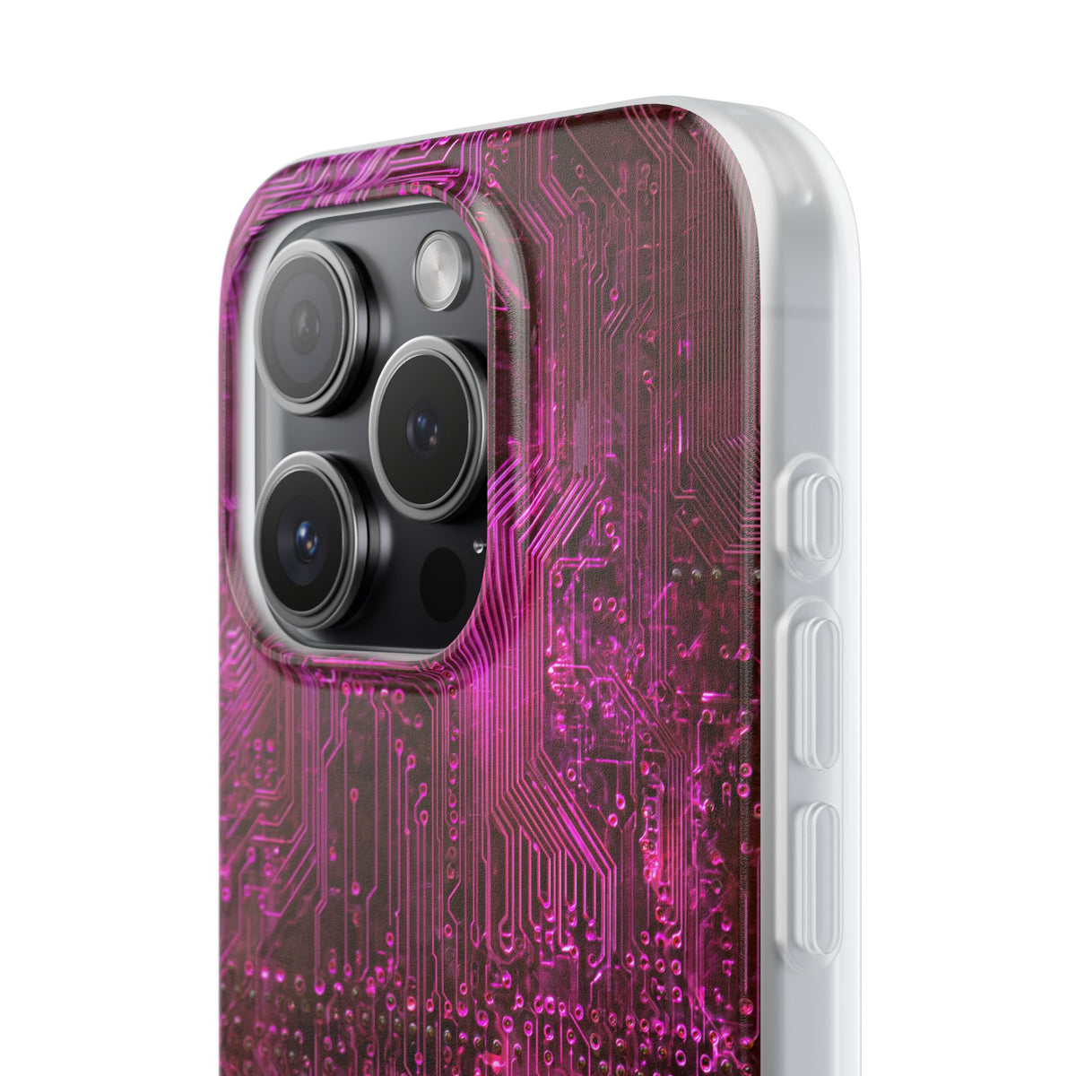 Magenta Circuit Trace · Lite Phone Case for iPhone · Pink