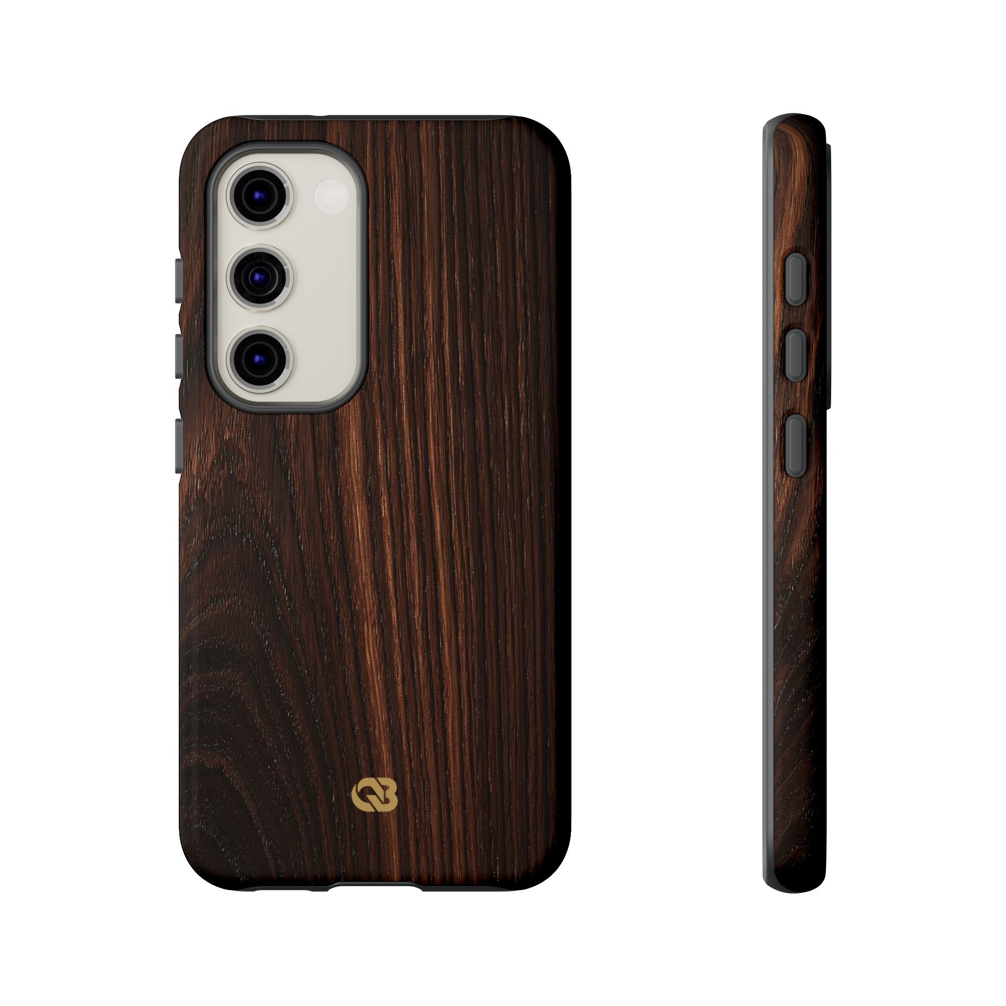 Brown Tough Phone Case for Samsung - Burnished Mahogany Grain