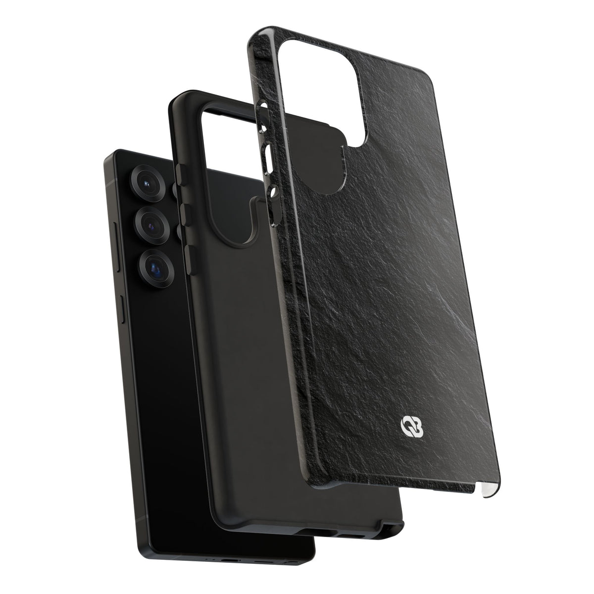 Black Tough Phone Case for Samsung - Raw Obsidian Slate