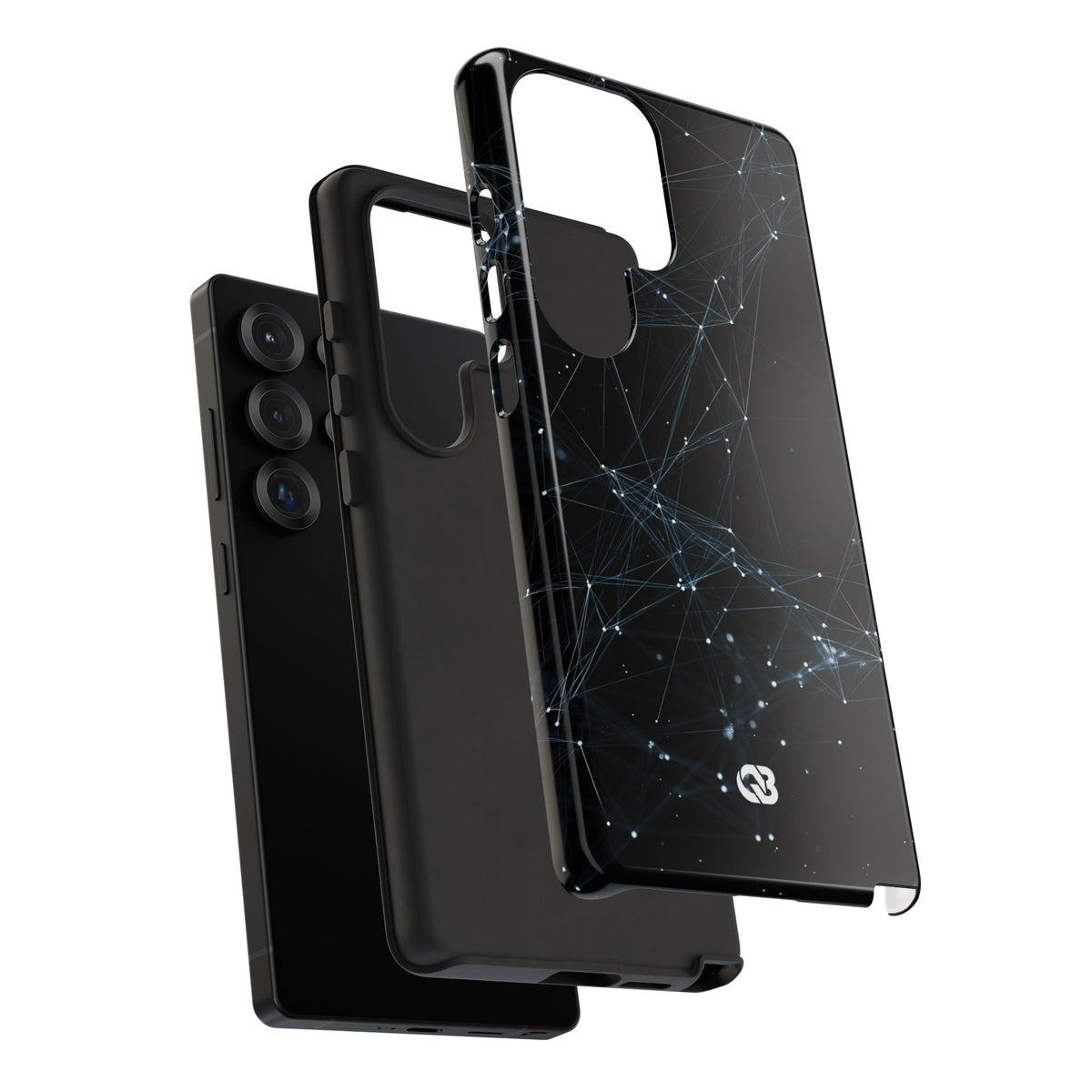 Black Tough Phone Case for Samsung - Arctic Neural Mesh