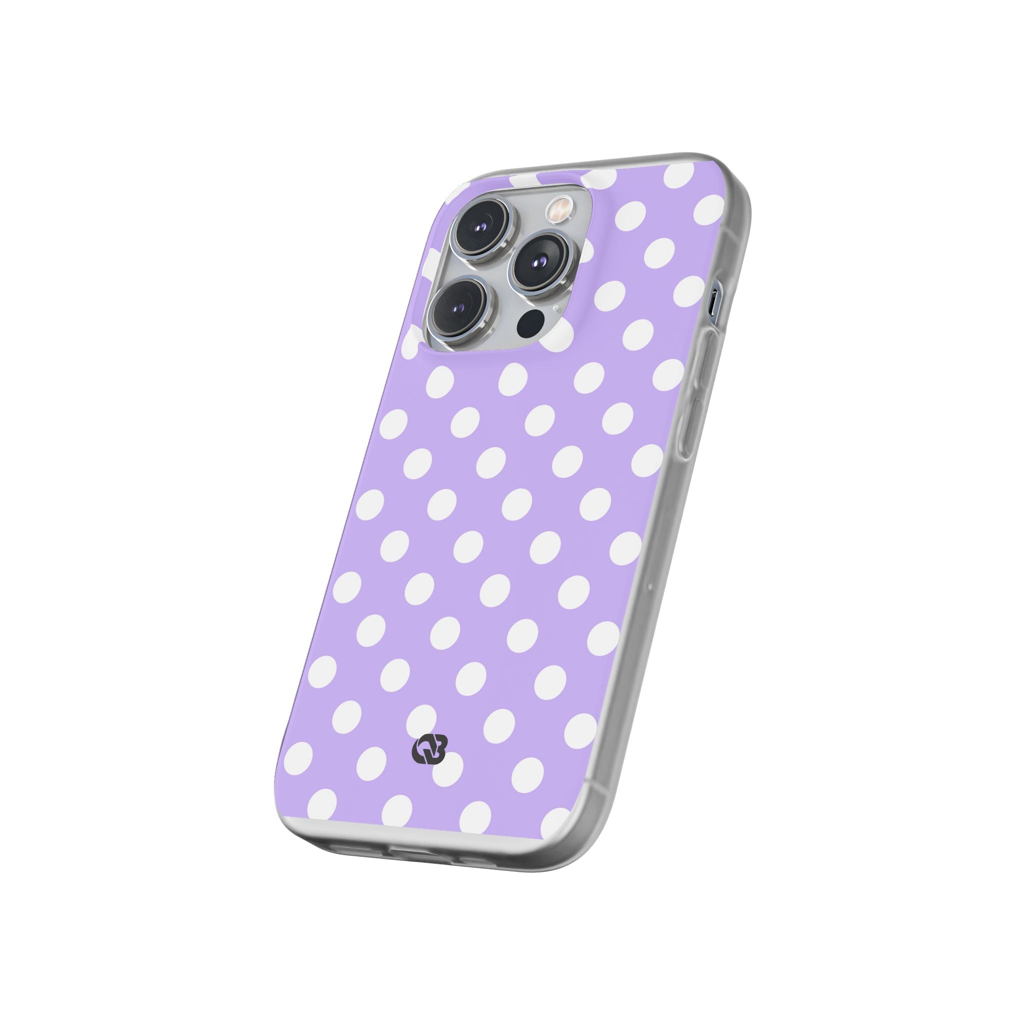 Lavender Polka Grid · Soft Phone Case for iPhone