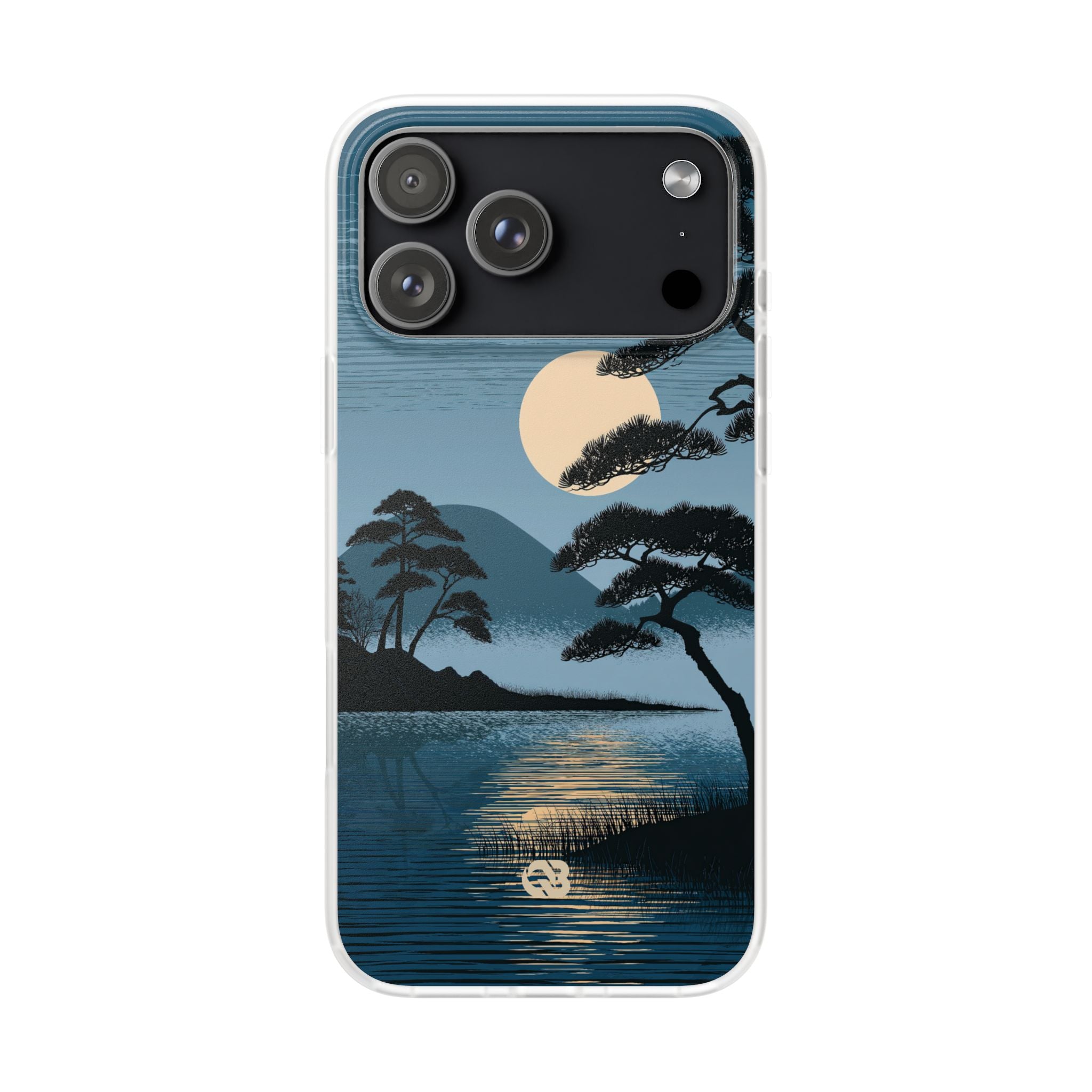 Blue Lite Phone Case for iPhone - Midnight Kyoto Pine