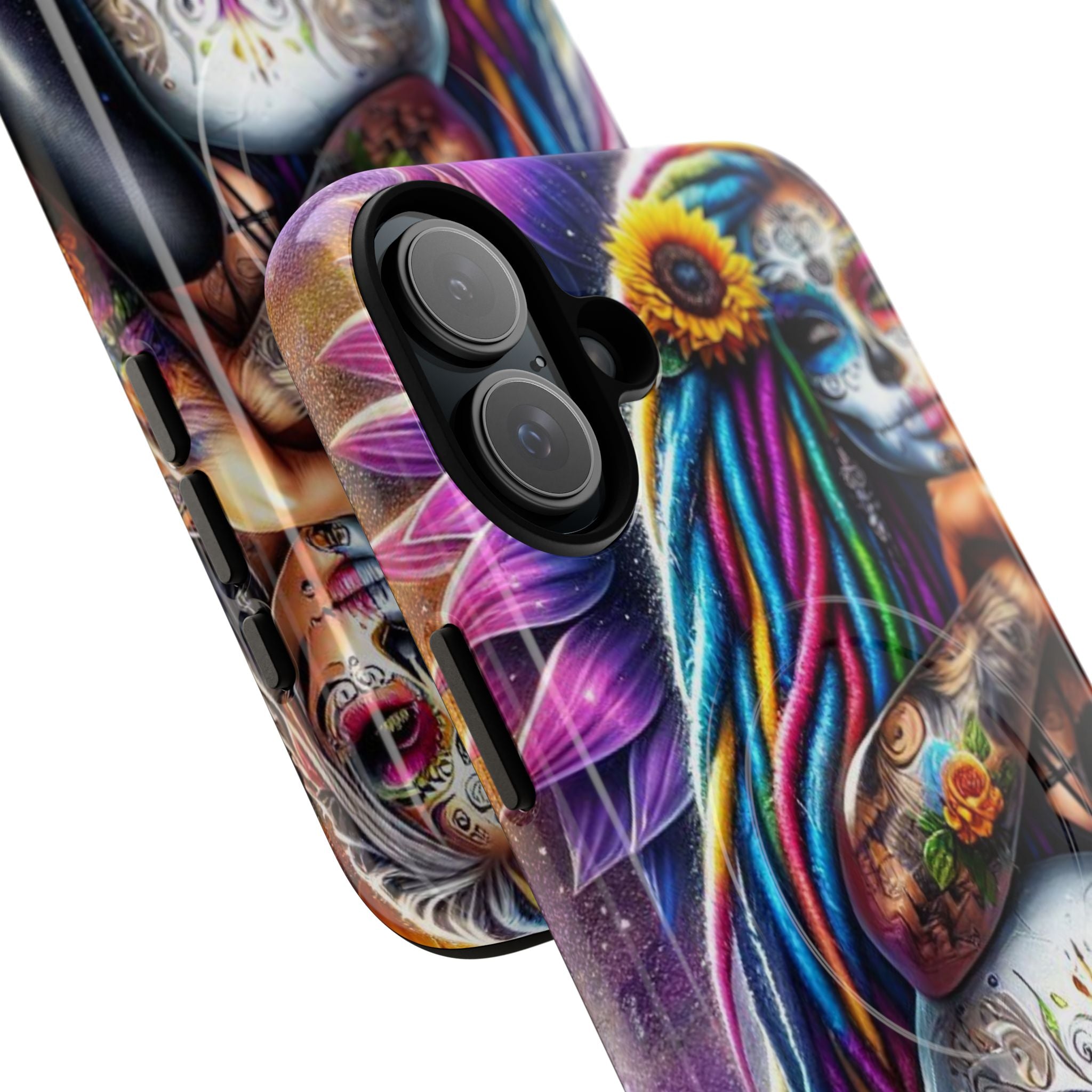 Sonnenblume Schädel Glow iPhone 16 Plus Case - Tough+