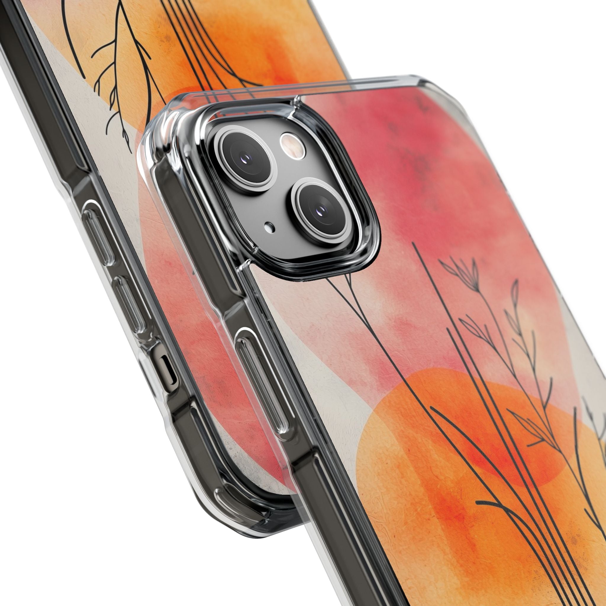Curved Stem Sunset iPhone 14 Plus Case - Impact