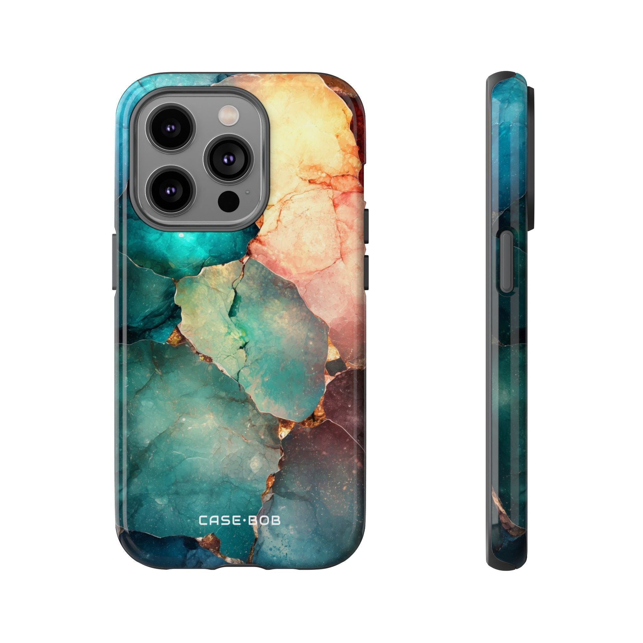 Vihreä mosaiikkiveneet iPhone 14 Pro -kotelotyyppi - Tough