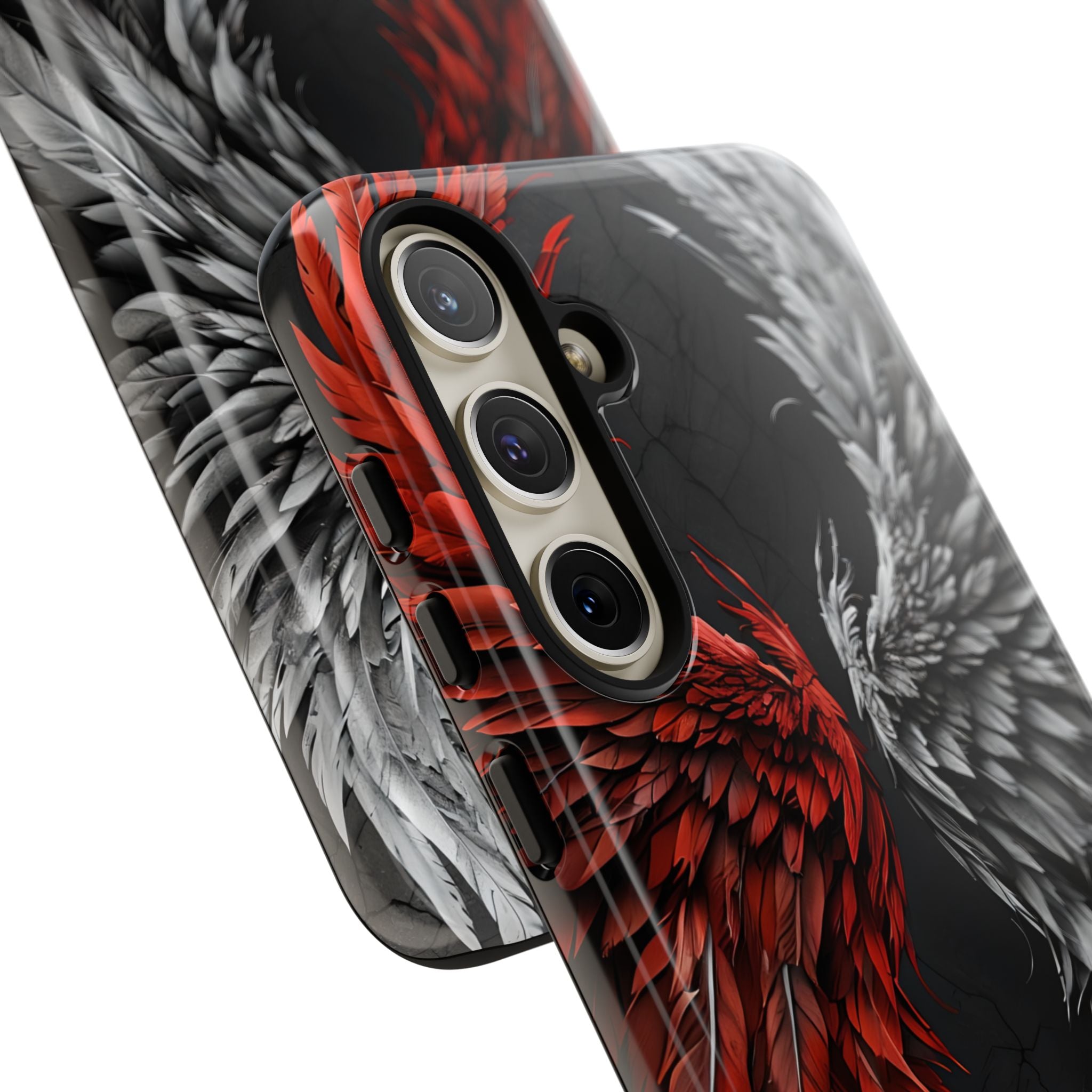 Split Crimson Wing · Tough Handyhülle für Samsung