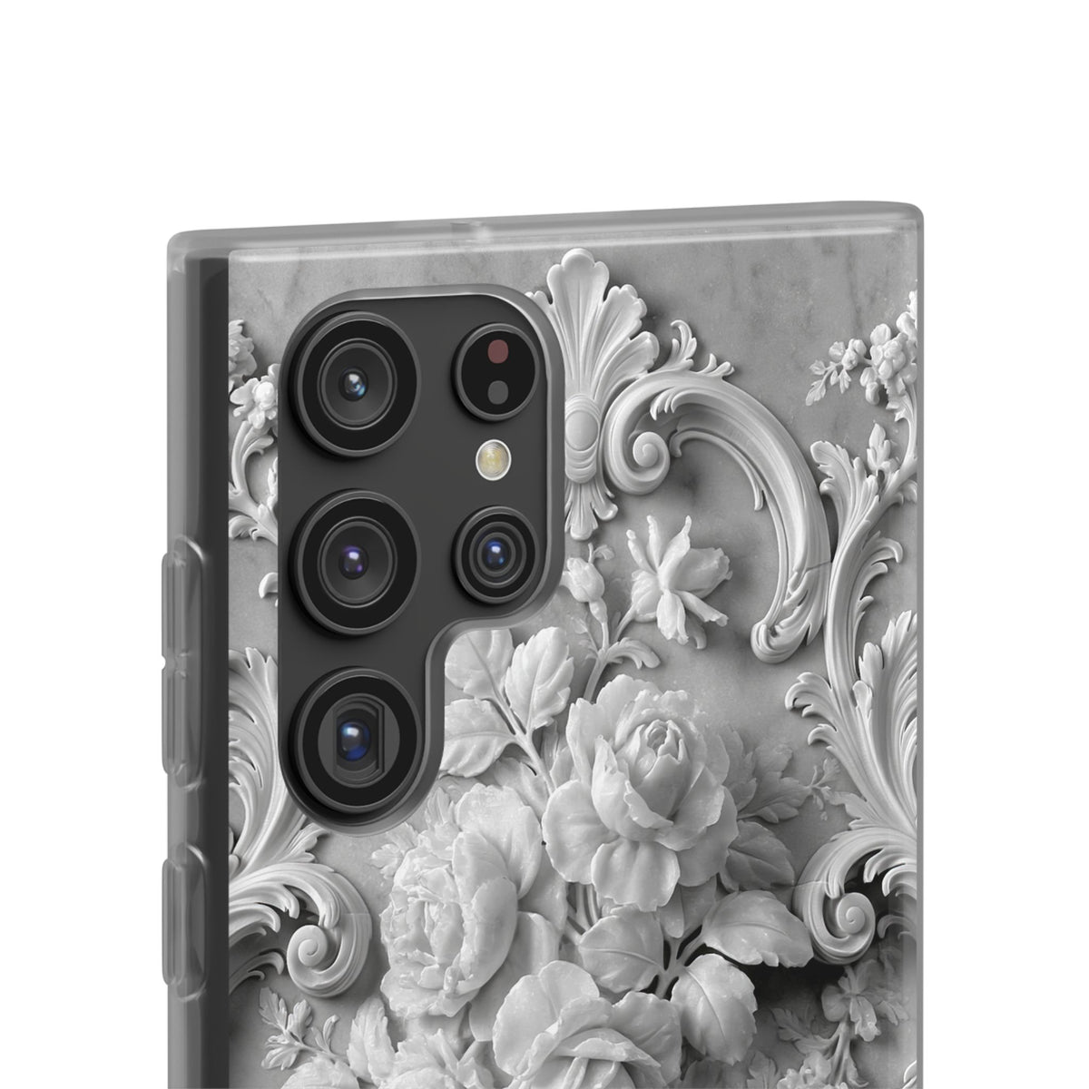 Rococo Marble Rose · Lite Phone Case for Samsung · White