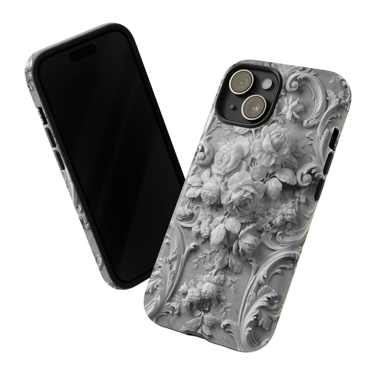 Rococo Marble Rose · Tough Phone Case for iPhone · White