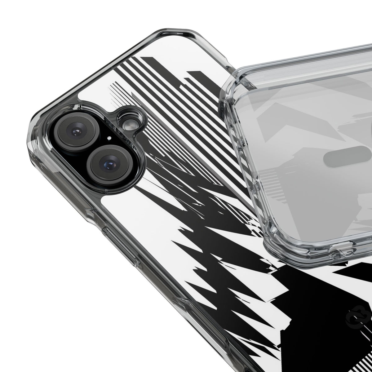 White Impact MagSafe Phone Case for iPhone - Shattered Vector Spire