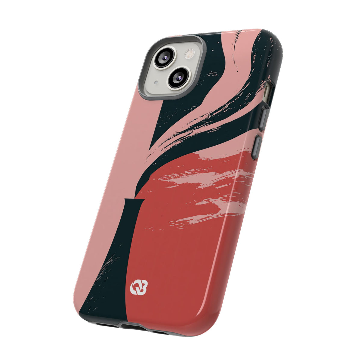 Pink Tough Phone Case for iPhone - Cinder Rose Plume