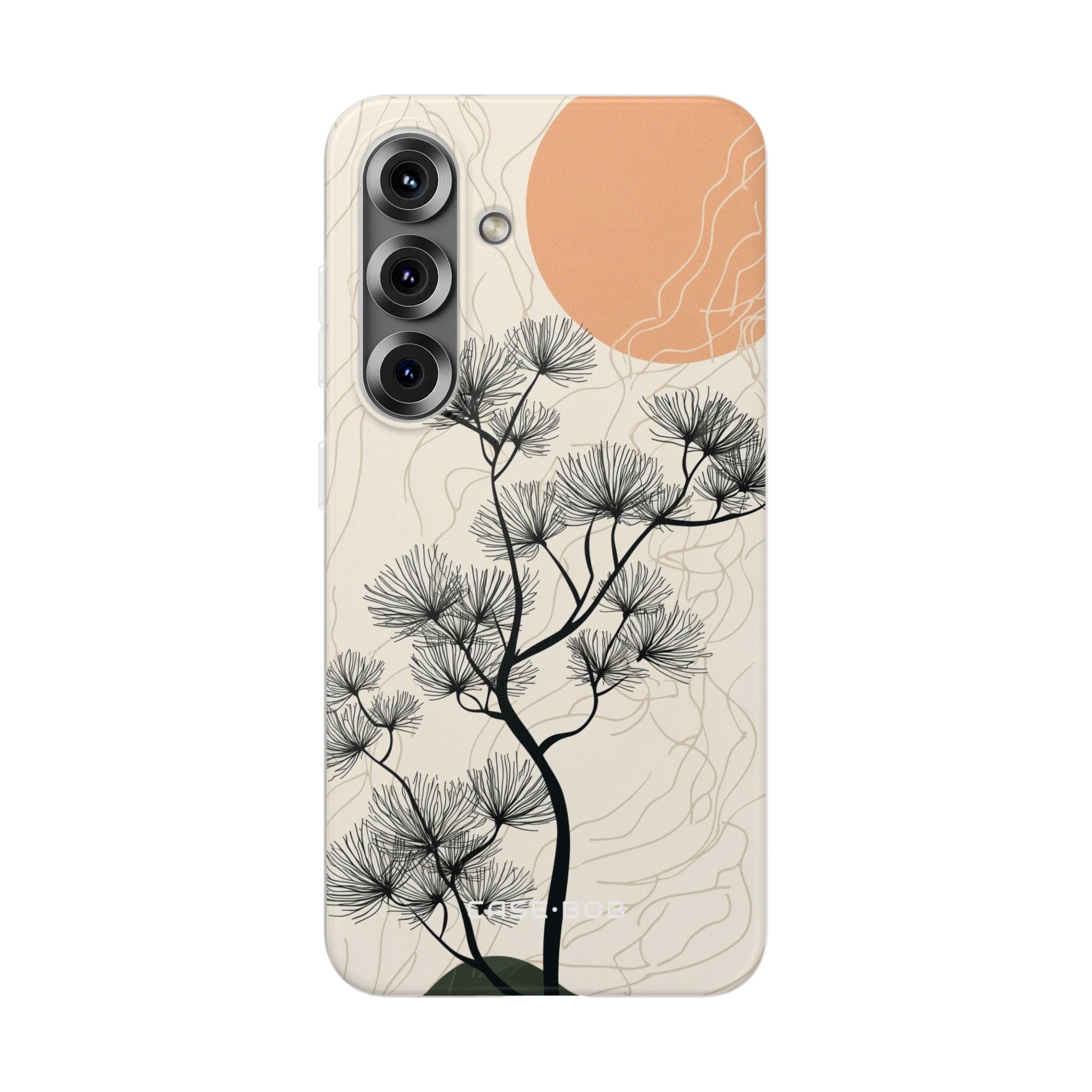 Spiky Tree Sunset Samsung S25 Case - Soft