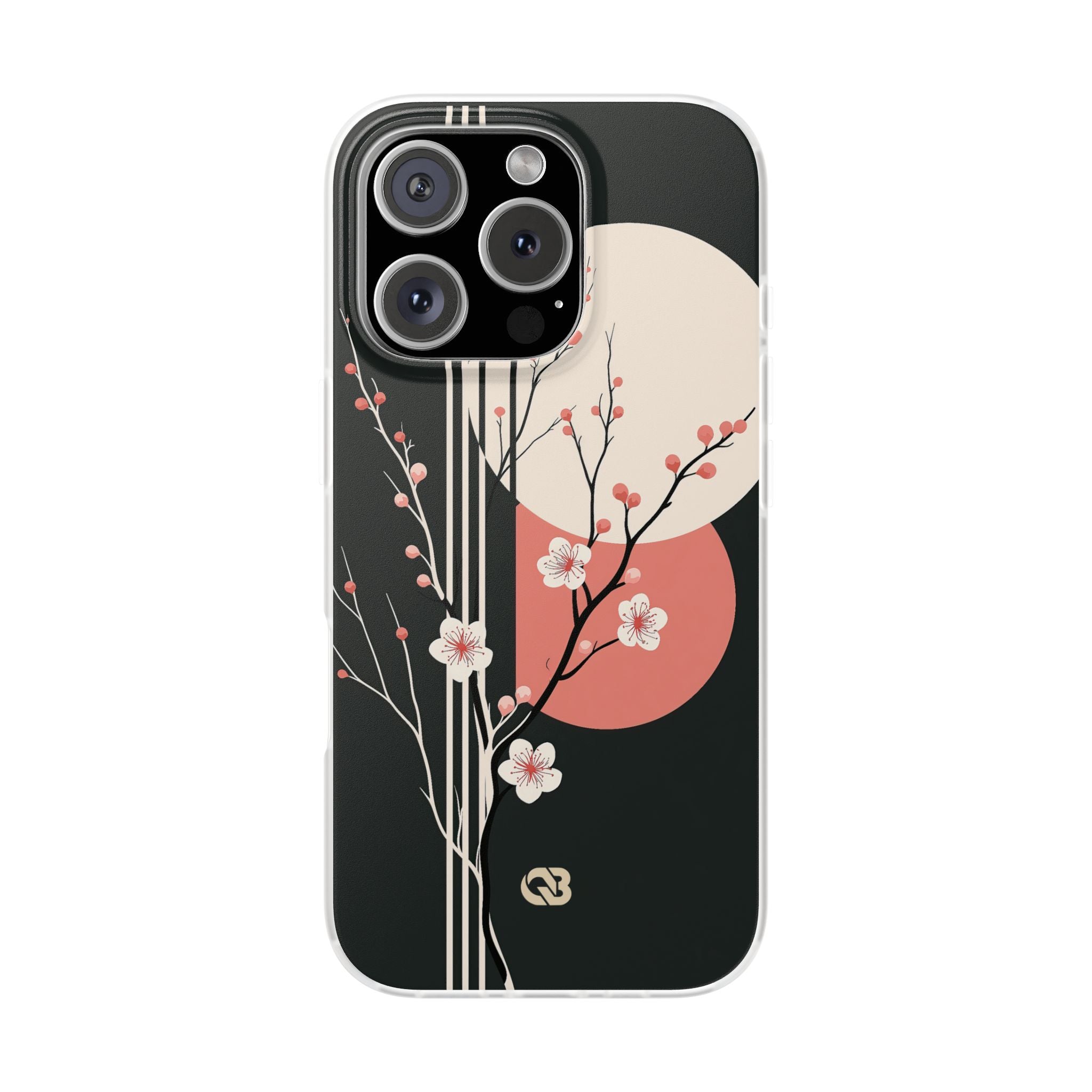 Black Lite Phone Case for iPhone - Kyoto Midnight Blossom
