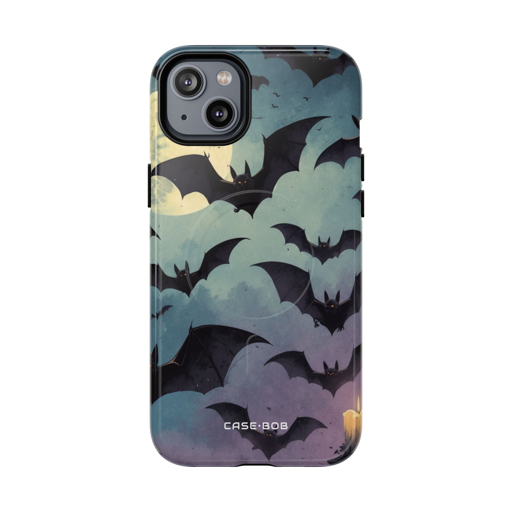 Leuchtender Fledermaus-Schwarm iPhone 14 Plus Case - Tough+