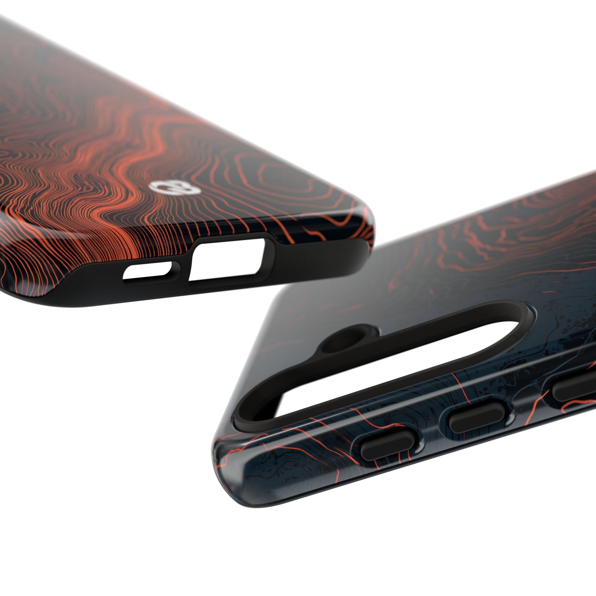 Black Tough Phone Case for Samsung - Volcanic Basalt Map