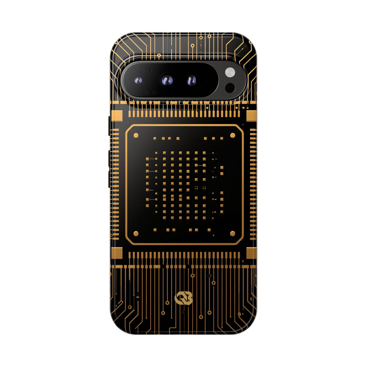 Gold Tough Phone Case for Google Pixel - Cyber Gold Processor