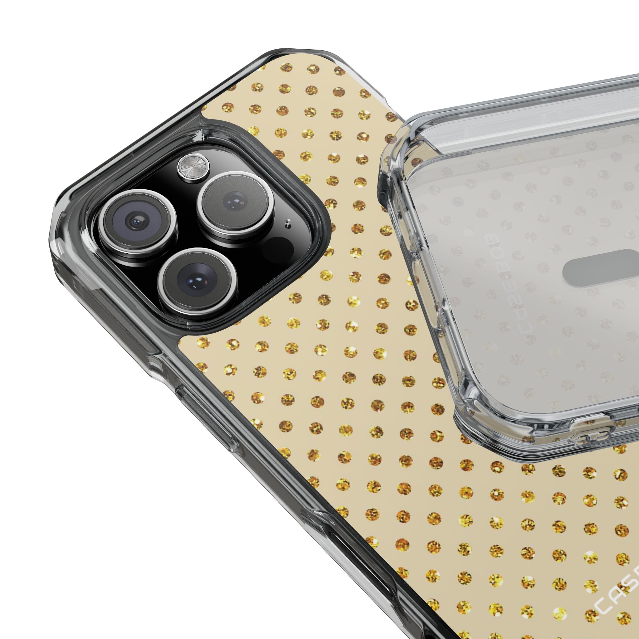 Guld Glimmer Gitter iPhone 16 Pro Cover - Impact