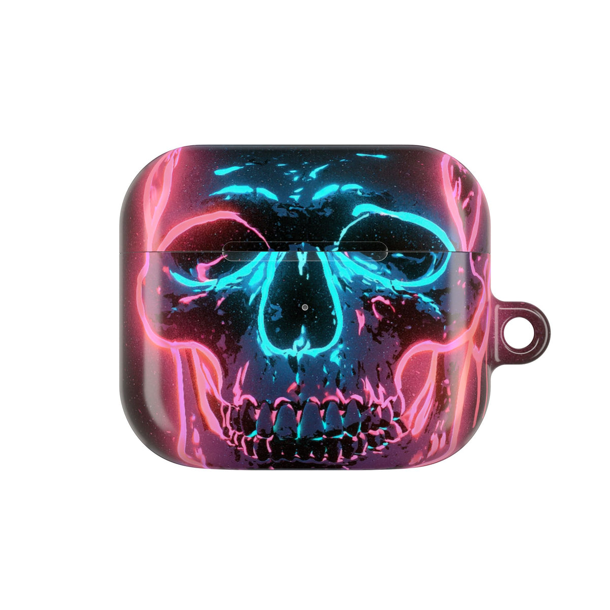 Neon Drip Skull · Hard Case for AirPods & AirPods Pro · Black