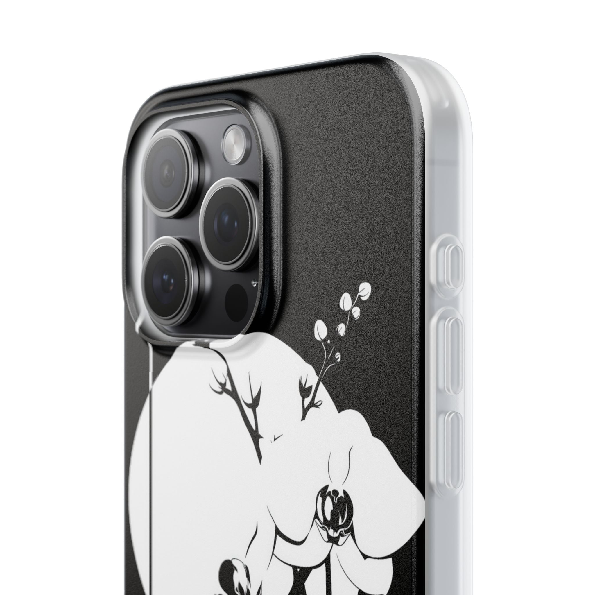 Black Lite Phone Case for iPhone - Lunar Orchid Grid