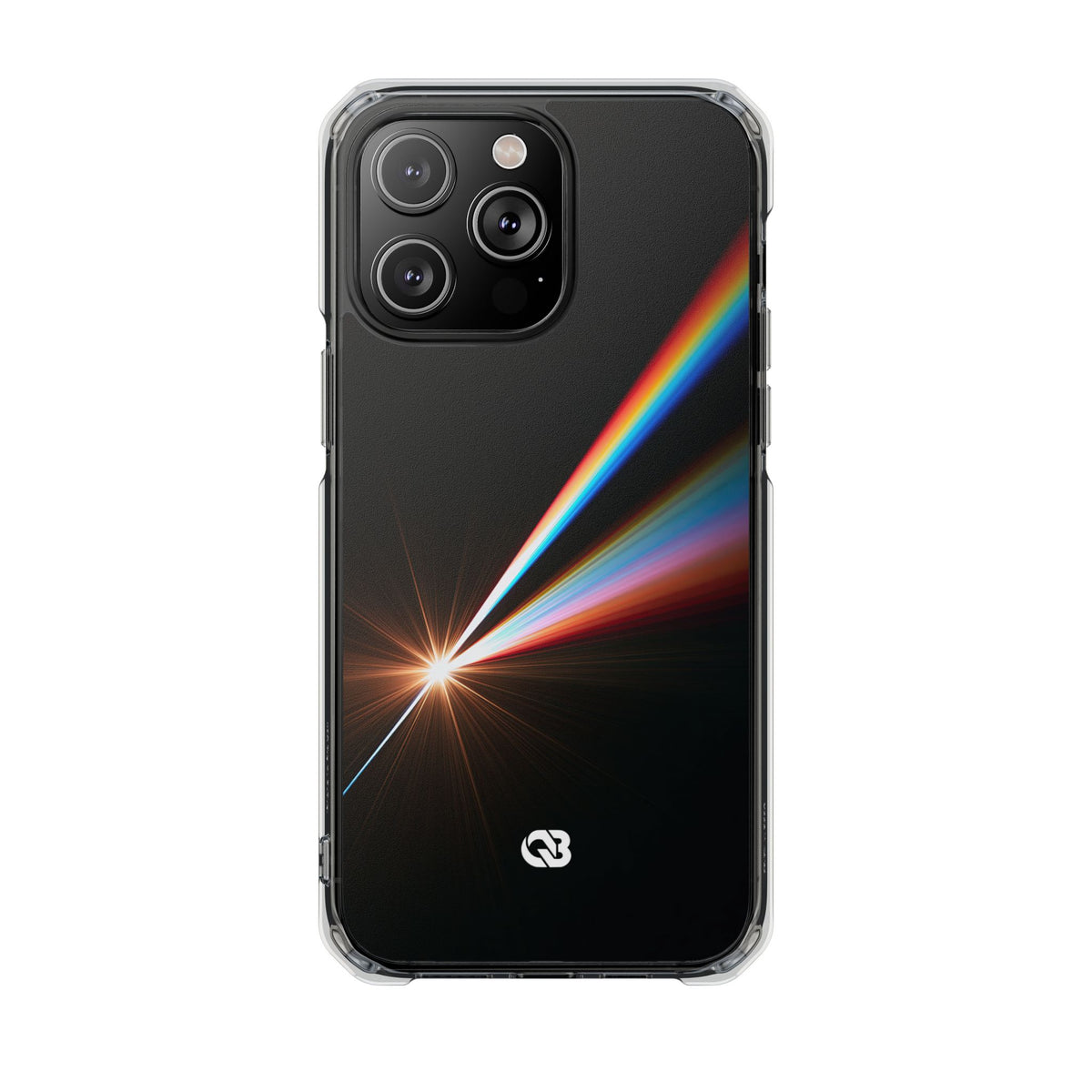 Spectral Refraction · Clear Impact Magnetic Phone Case for iPhone · Black