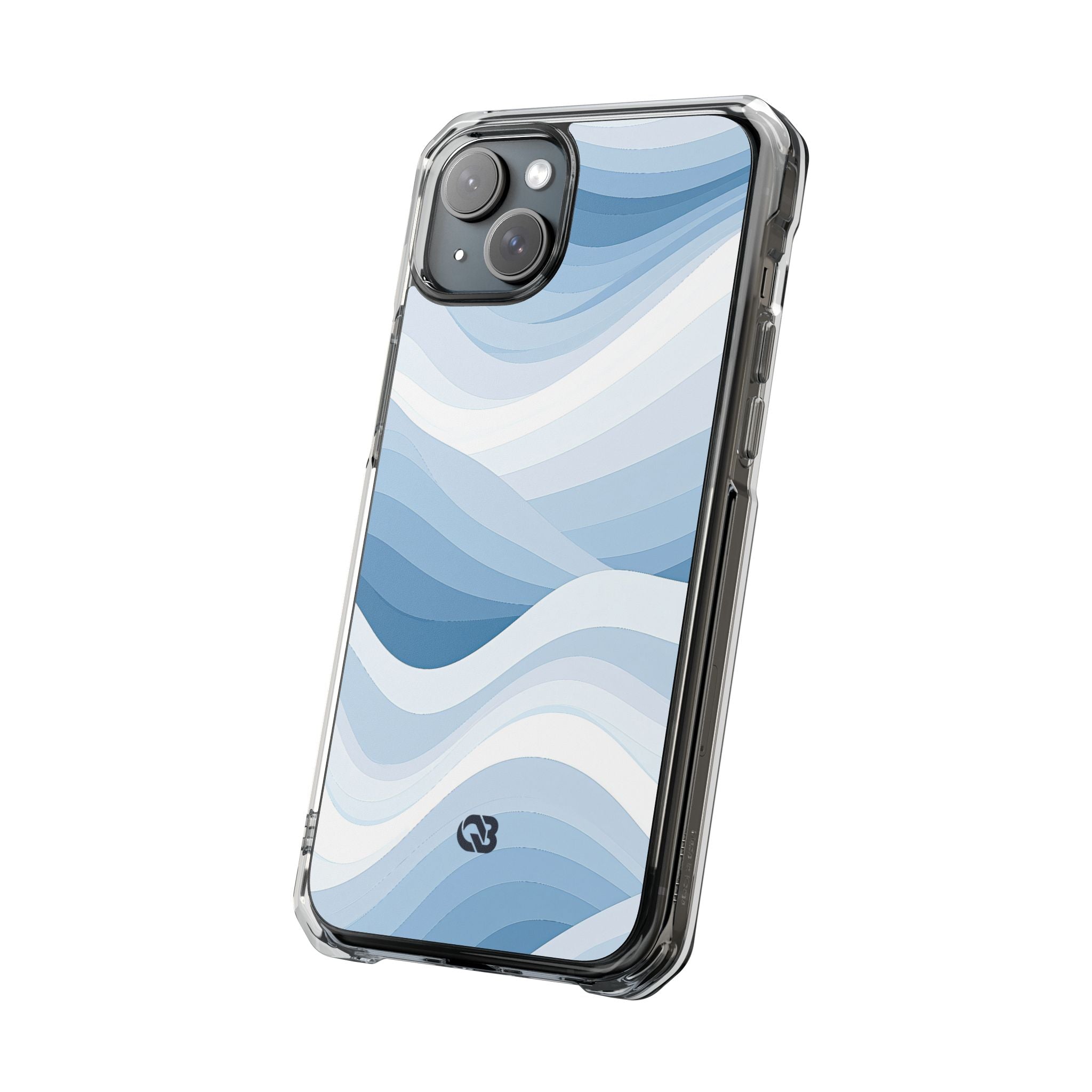Blue Impact MagSafe Phone Case for iPhone - Glacial Indigo Flow