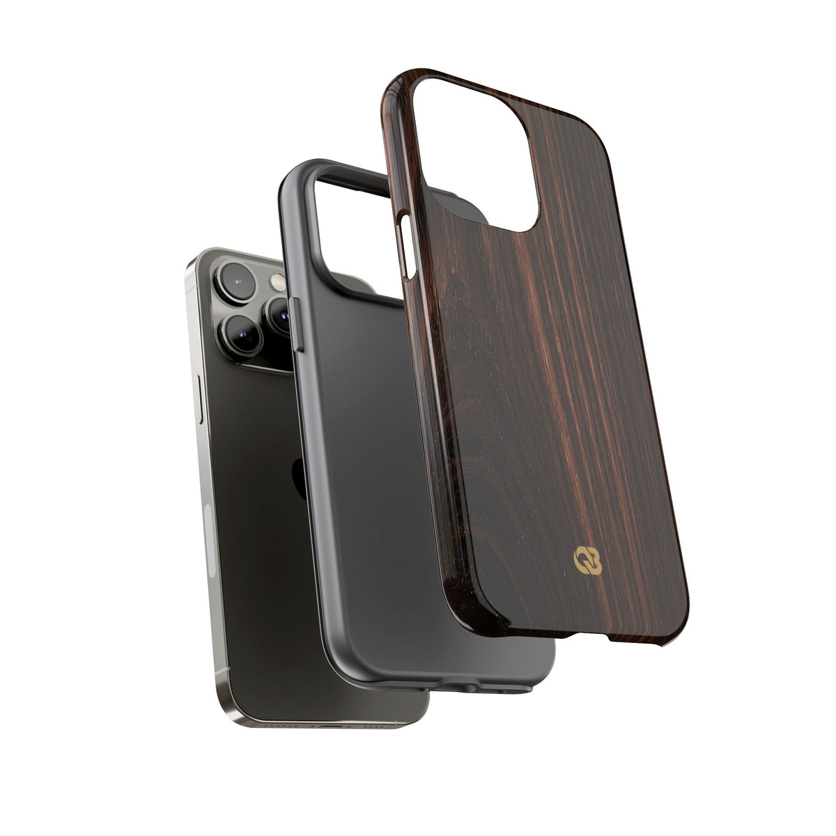 Brown Tough Phone Case for iPhone - Burnished Mahogany Grain