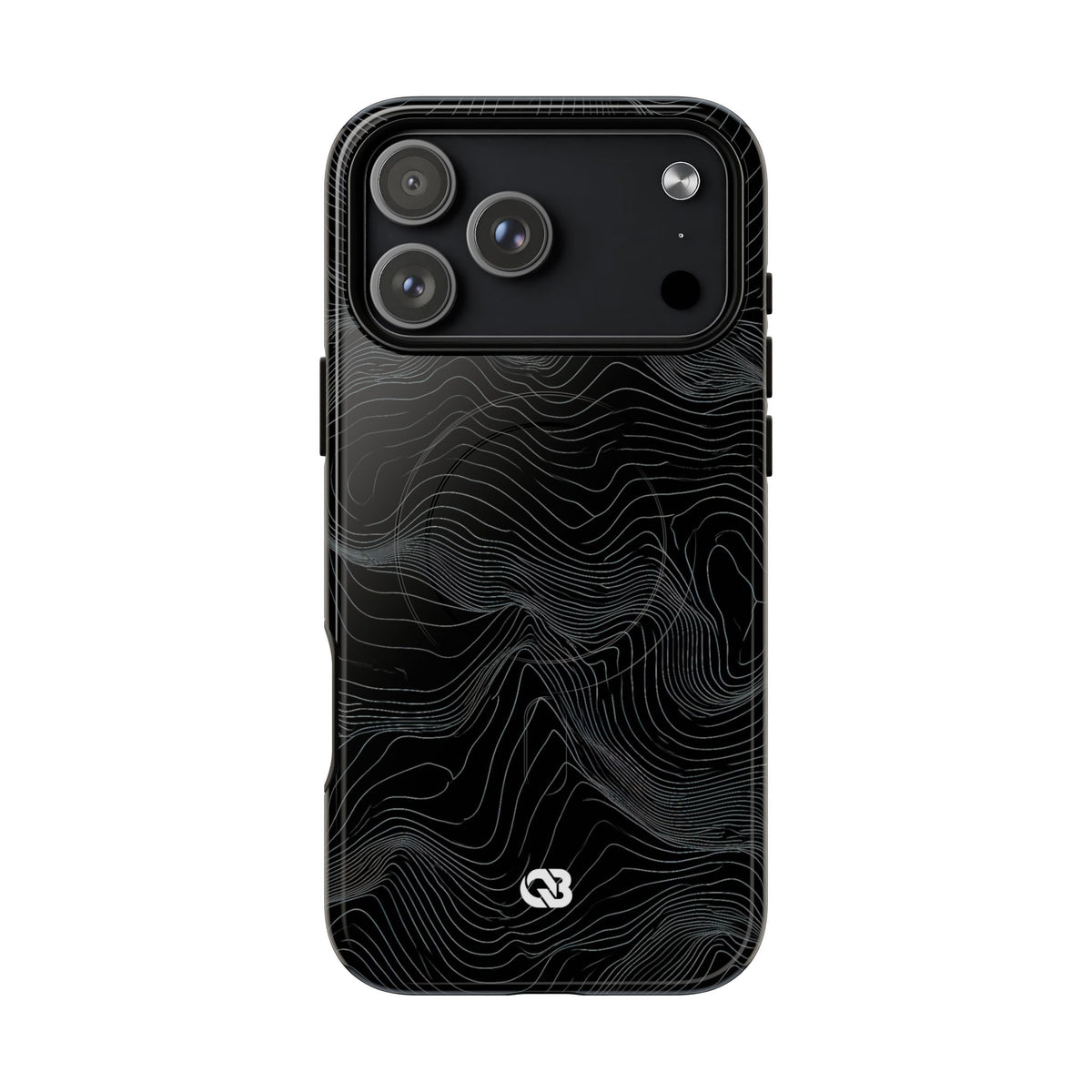 Obsidian Contour Elevation · Tough 2.0 Magnetic Phone Case for iPhone · Black