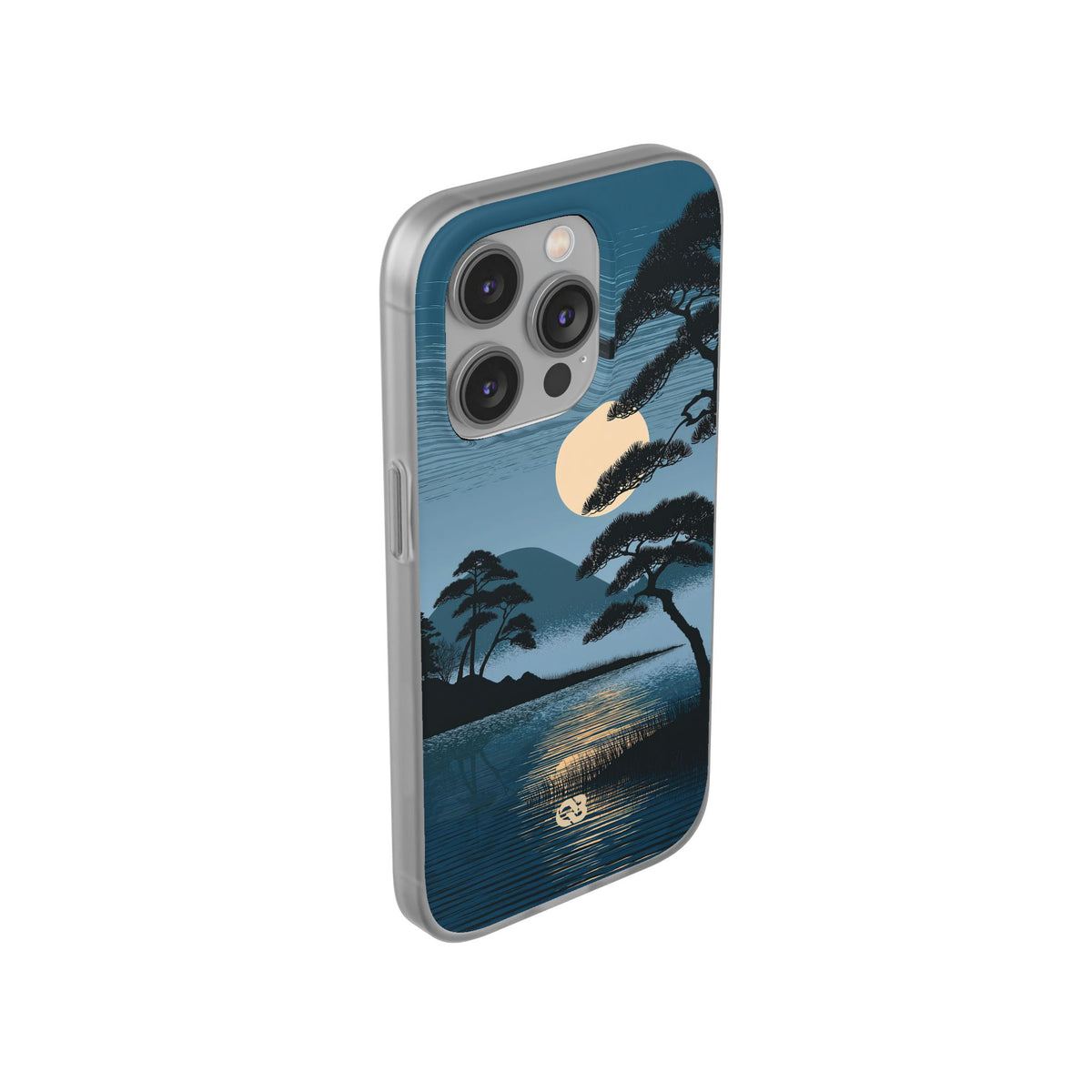 Blue Lite Phone Case for iPhone - Midnight Kyoto Pine