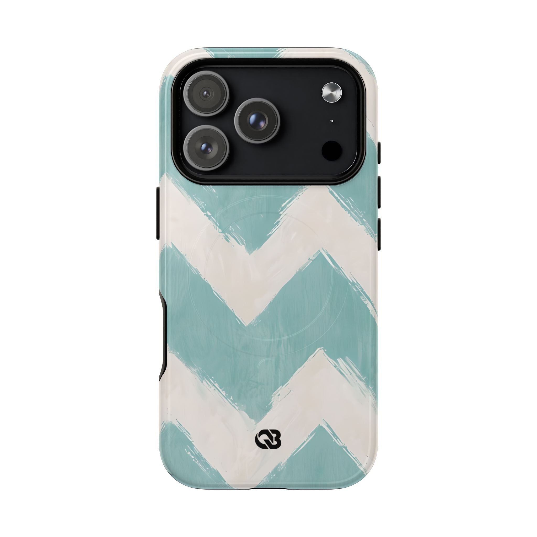 Teal Painted Chevron · Tough+ Phone Case for iPhone · Magsafe