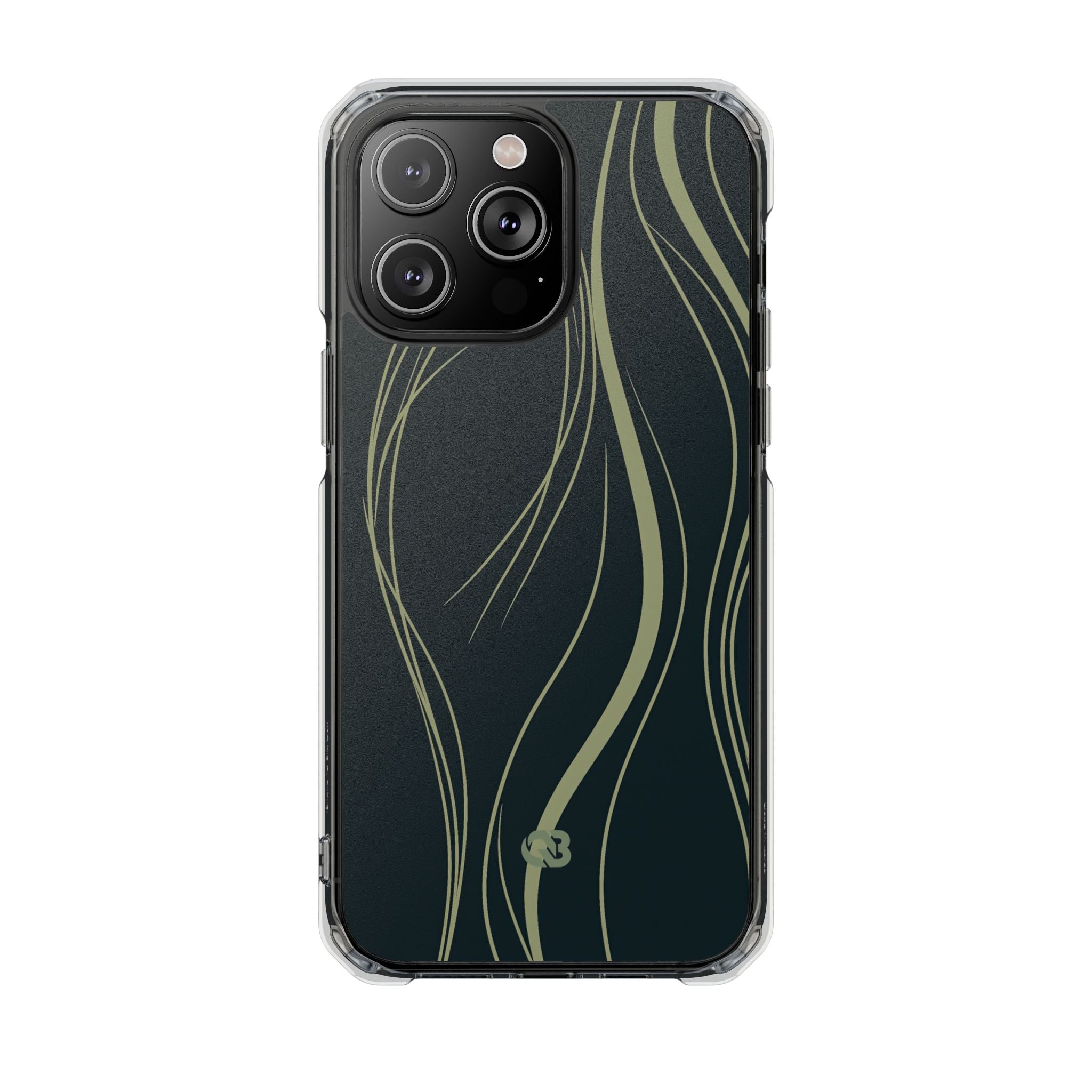 Green Impact MagSafe Phone Case for iPhone - Obsidian Sage Flow