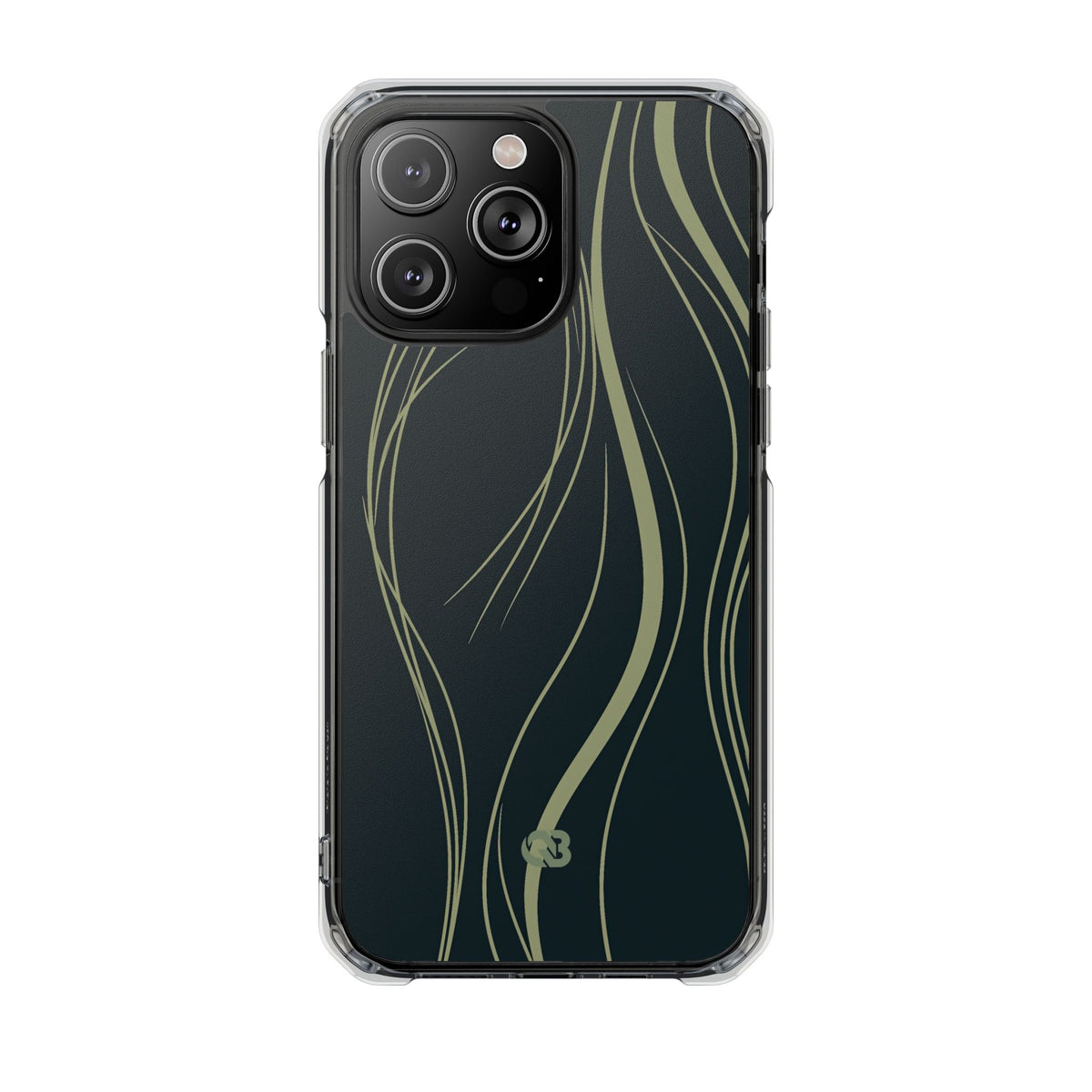 Serpentine Reeds · Clear Impact Magnetic Phone Case for iPhone · Green