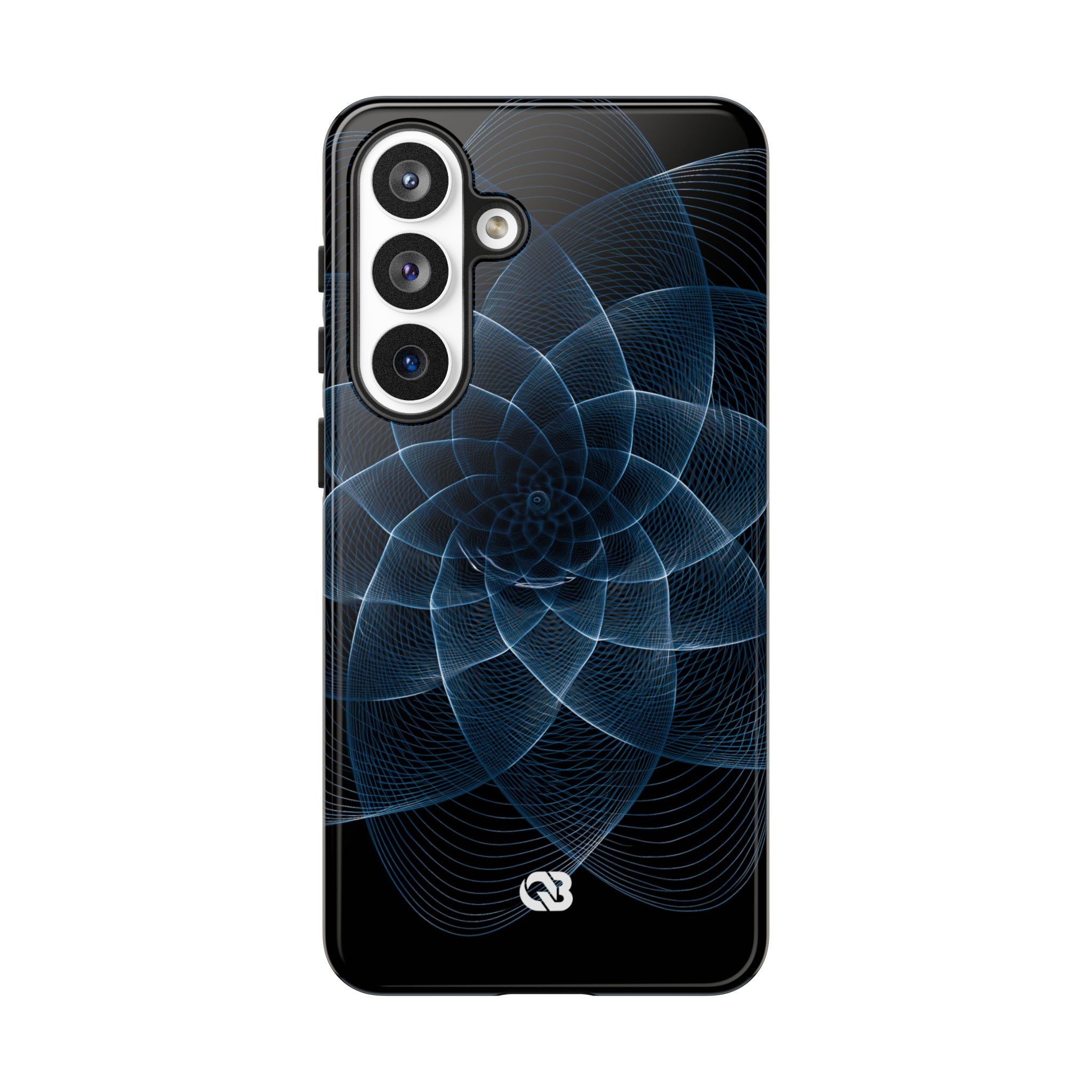 Blue Tough Phone Case for Samsung - Cobalt Geometric Bloom