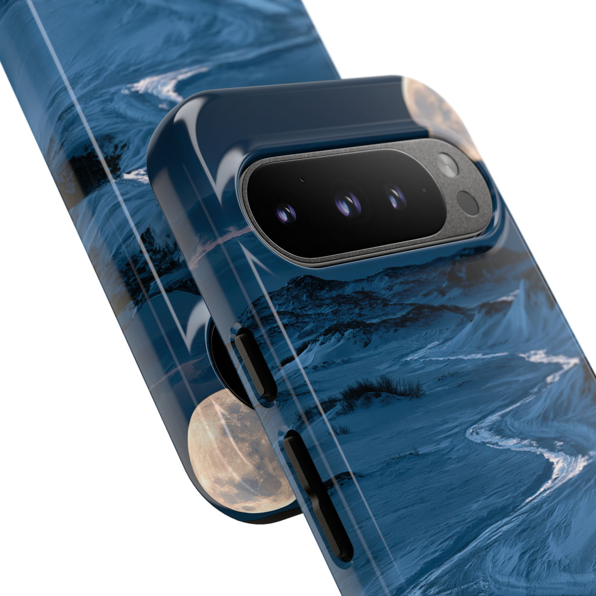 Arctic Moon Drift · Tough Phone Case for Pixel · Blue