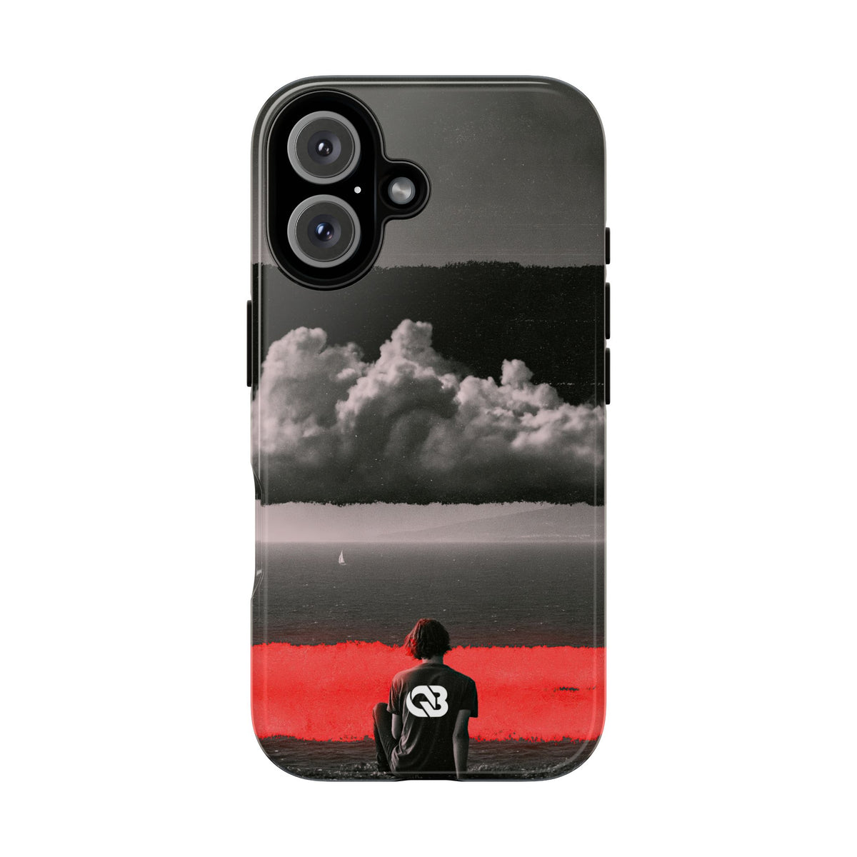 Crimson Horizon · Tough Phone Case for iPhone · Black