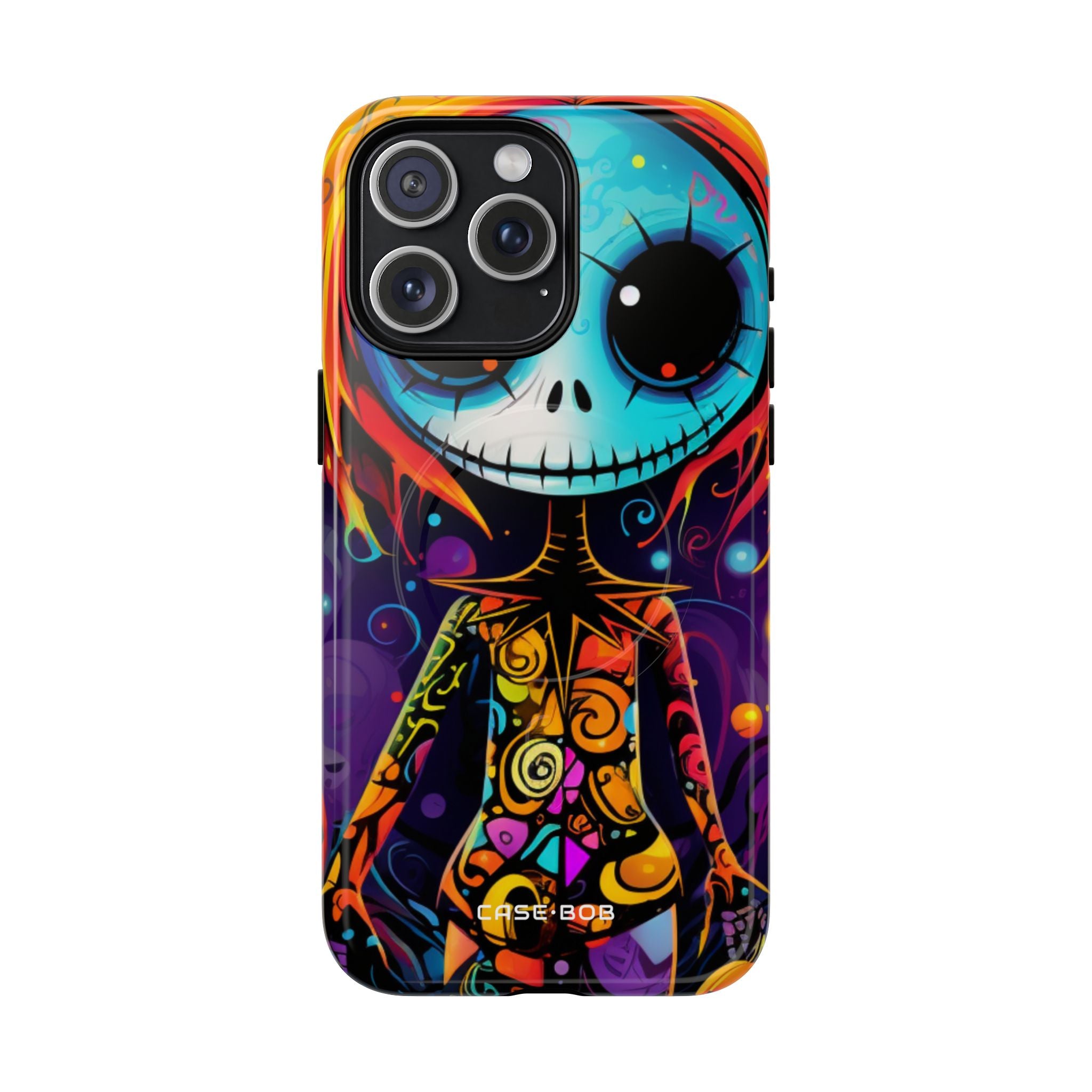 Blue Skull Swirl iPhone 15 Pro Max Case - Tough+ - CASE•BOB