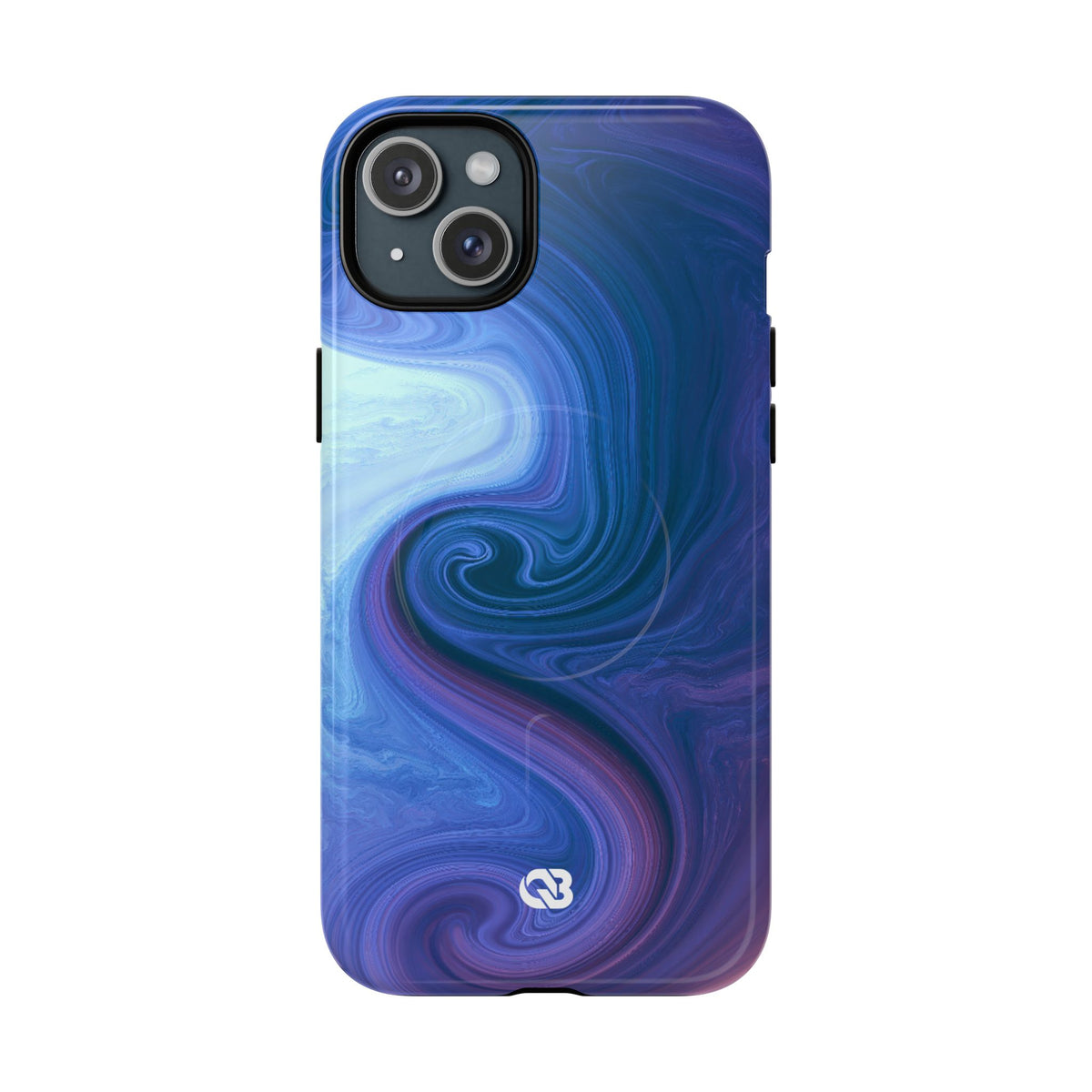 Azure Fluid Swirl · Tough 2.0 Magnetic Phone Case for iPhone · Blue