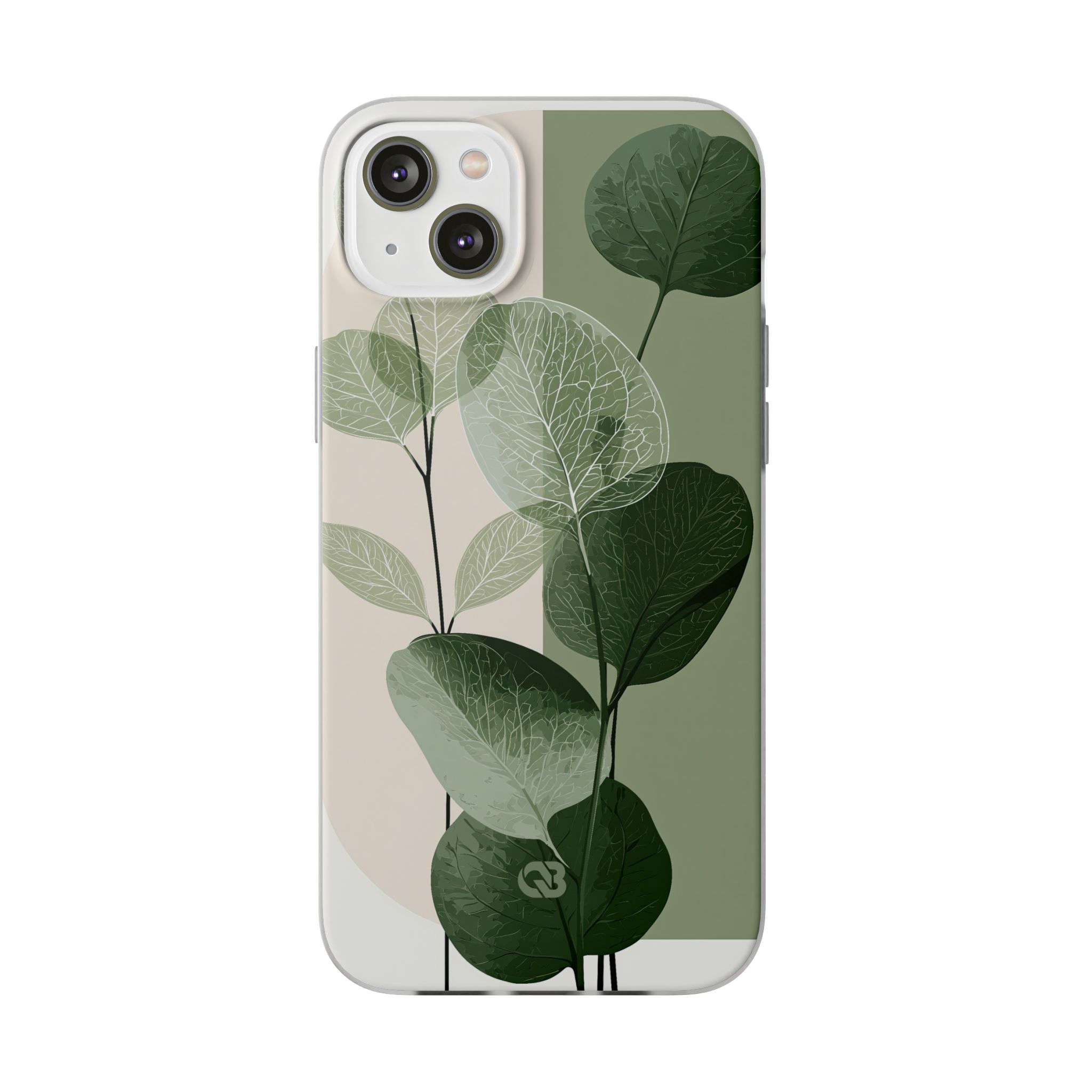 Green Lite Phone Case for iPhone - Sage Leaf Skeletals