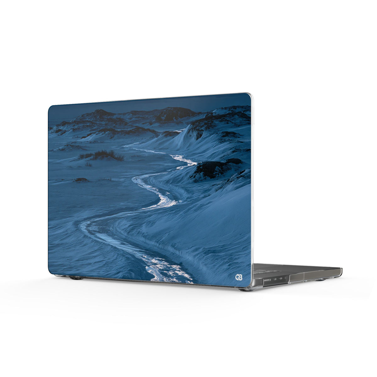 Arctic Moon Drift · Clear Hard Case for MacBook · Blue