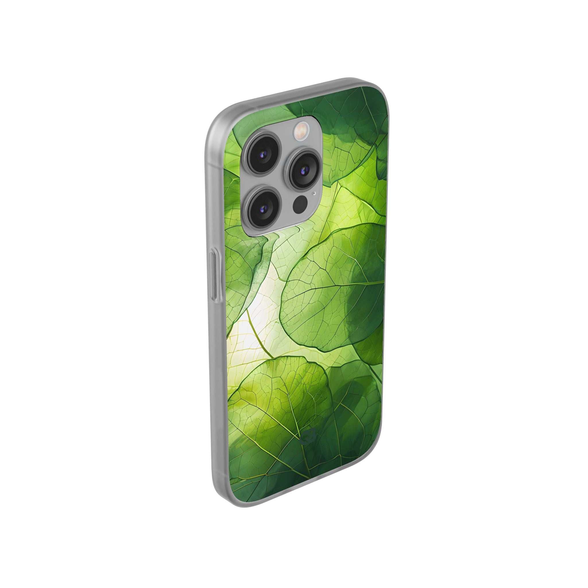 Emerald Leaf Veins · Soft Phone Case for iPhone