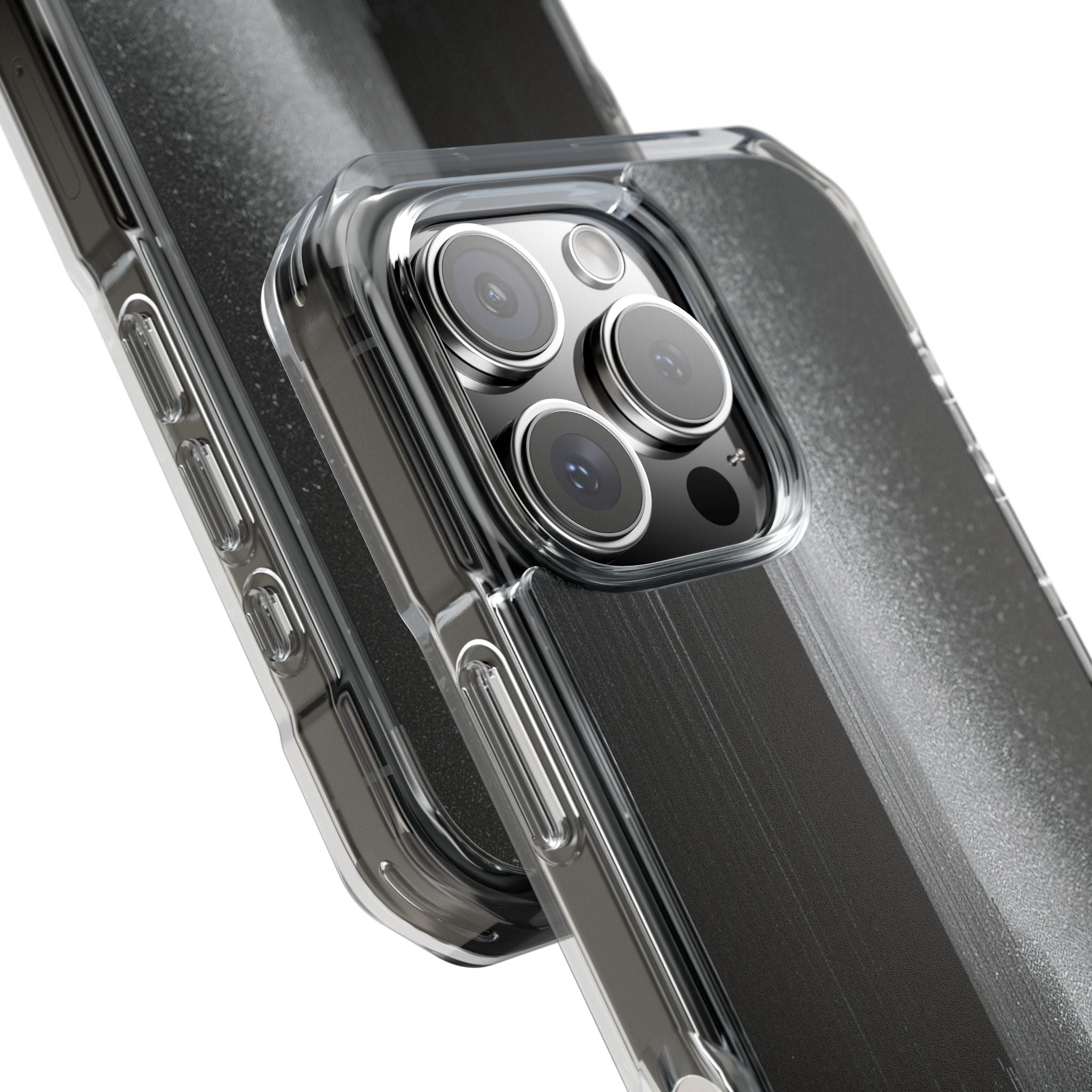 Black Impact MagSafe Phone Case for iPhone - Brutalist Pixel Monolith