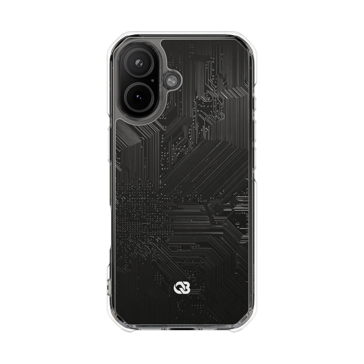 Obsidian Circuitry · Clear Impact Magnetic Phone Case for iPhone · Black
