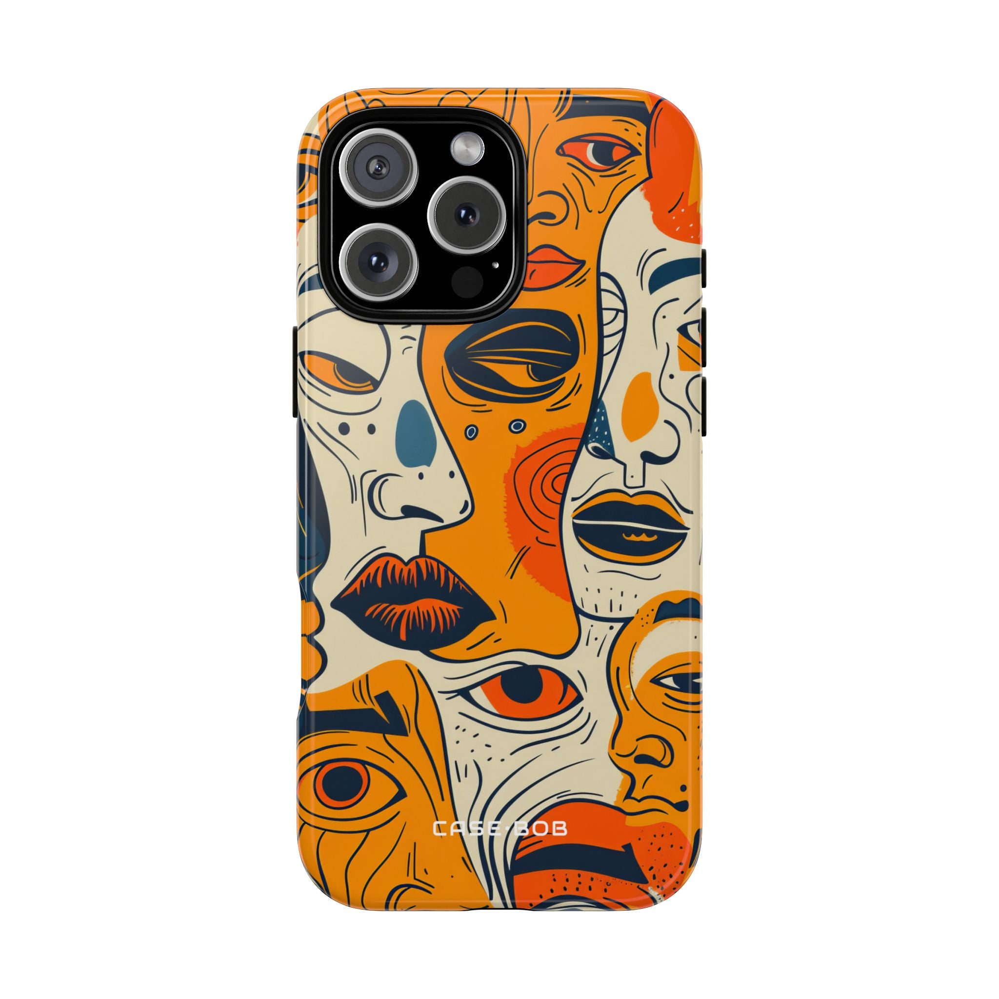 Tangled Faces Sunset iPhone 16 Pro Max Cover - Tough