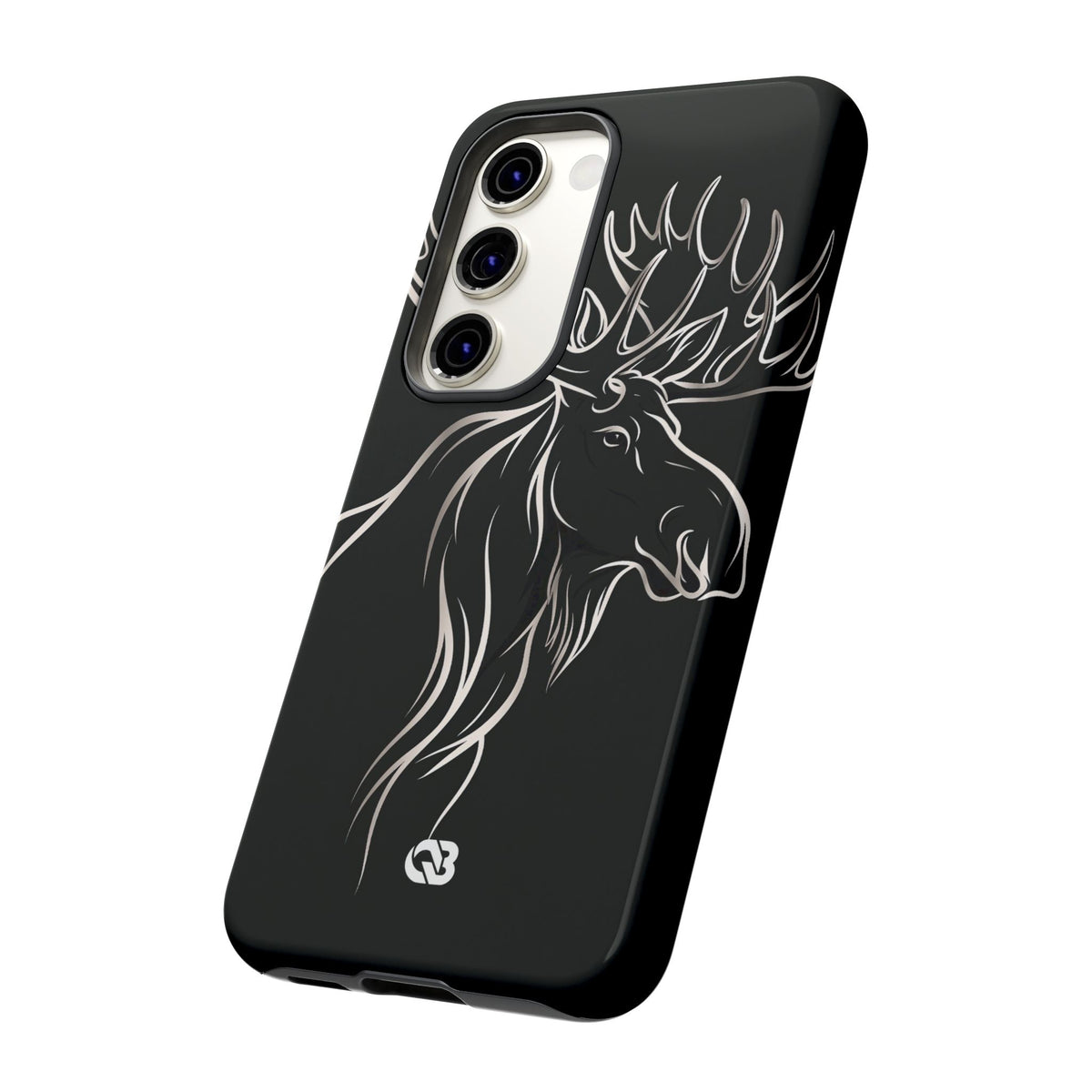 Nordic Moose Contour · Tough Phone Case for Samsung · Black