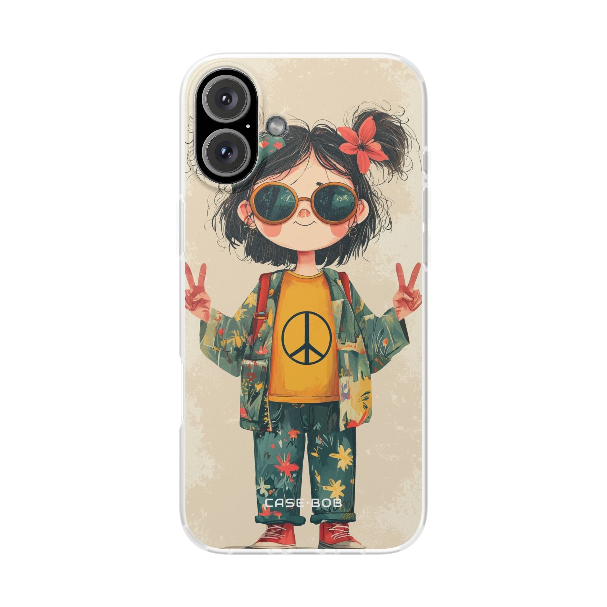 Peace Pigtails iPhone 16 Plus Case - Soft